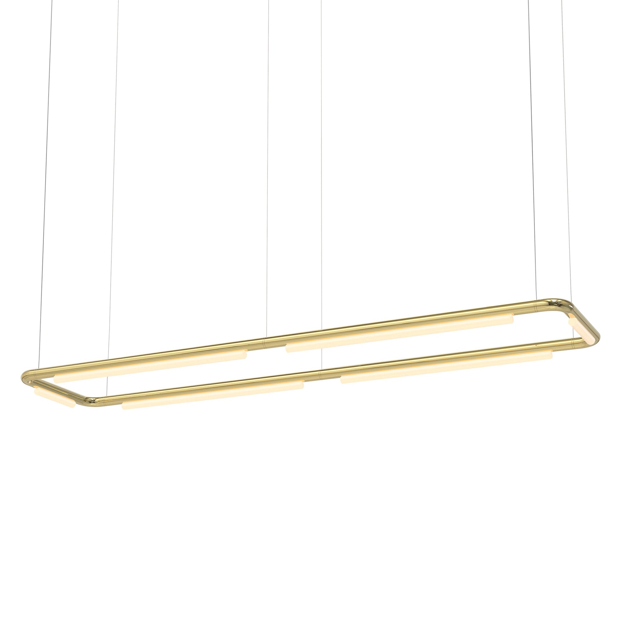 Pipeline CM8 Pendant Light: Brass + Brass