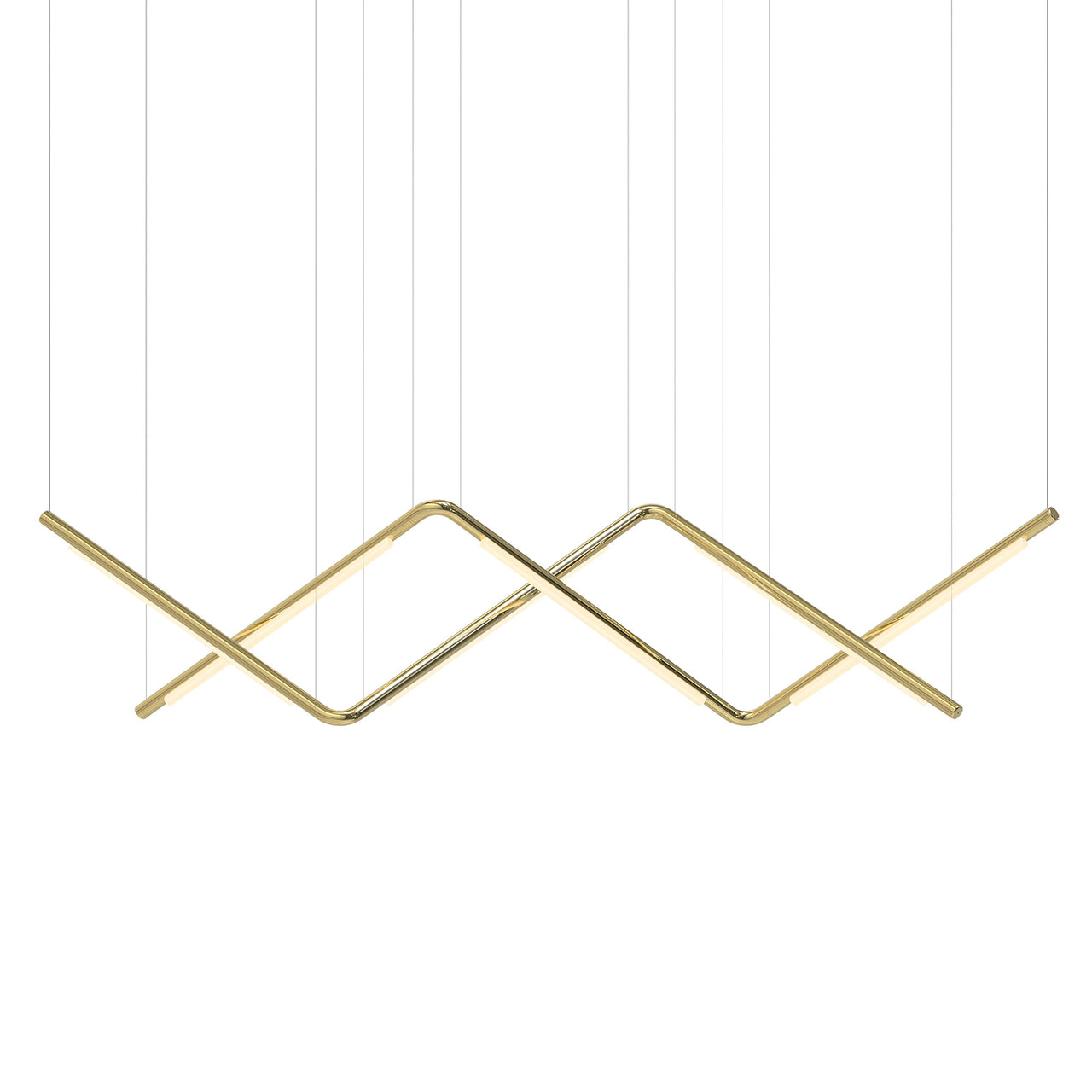 Pipeline CM9 Pendant Light: Brass + Brass