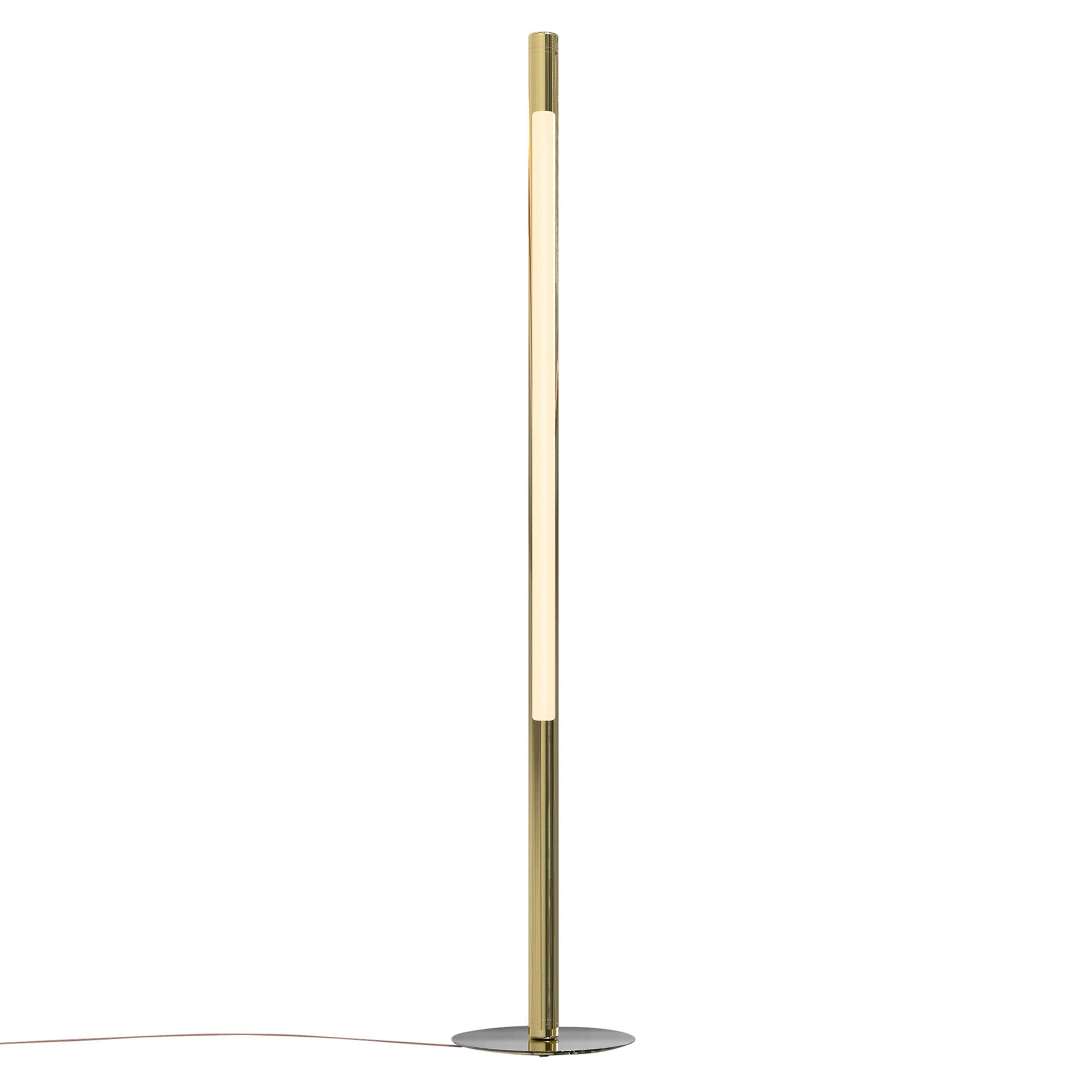 Pipeline Floor Light: Brass + Brass