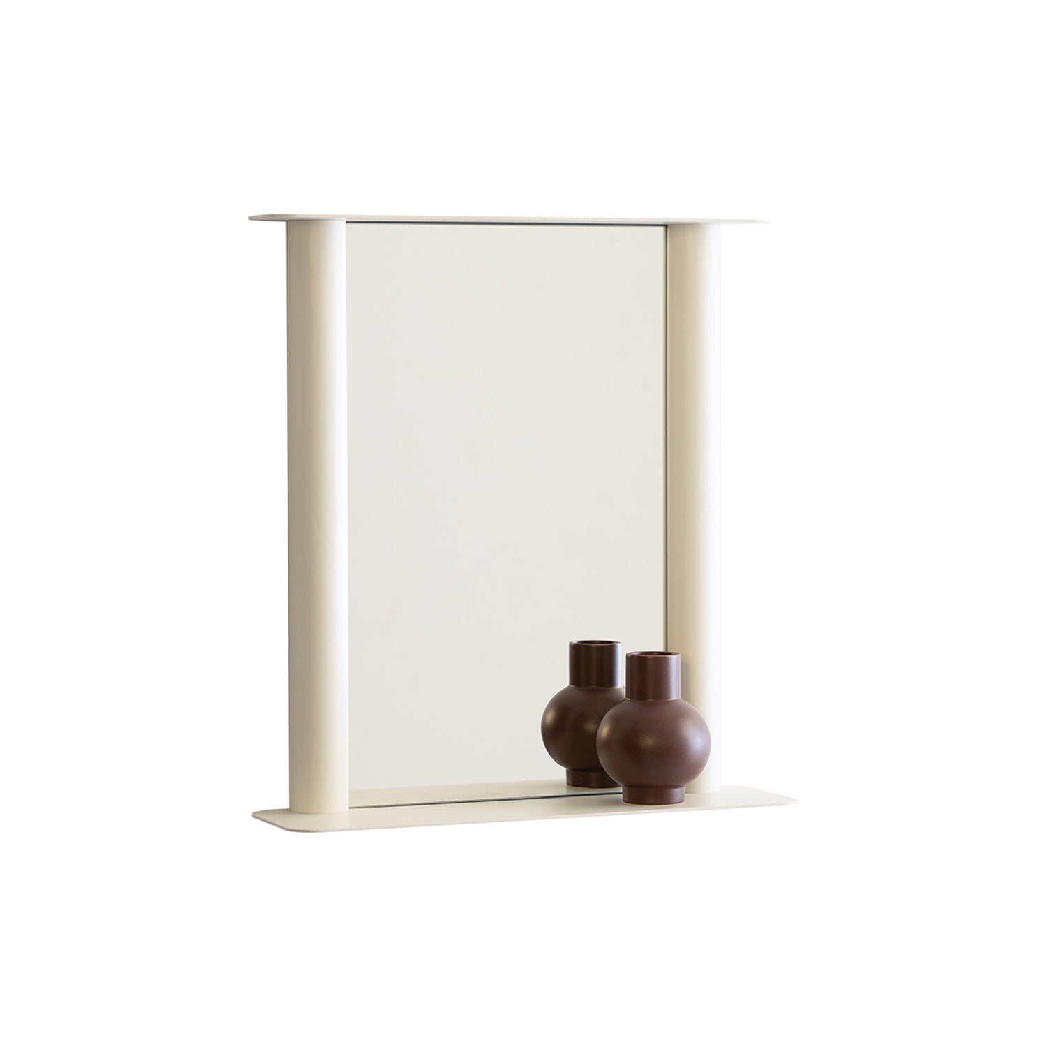 Pipeline Wall Mirror: Pearl White