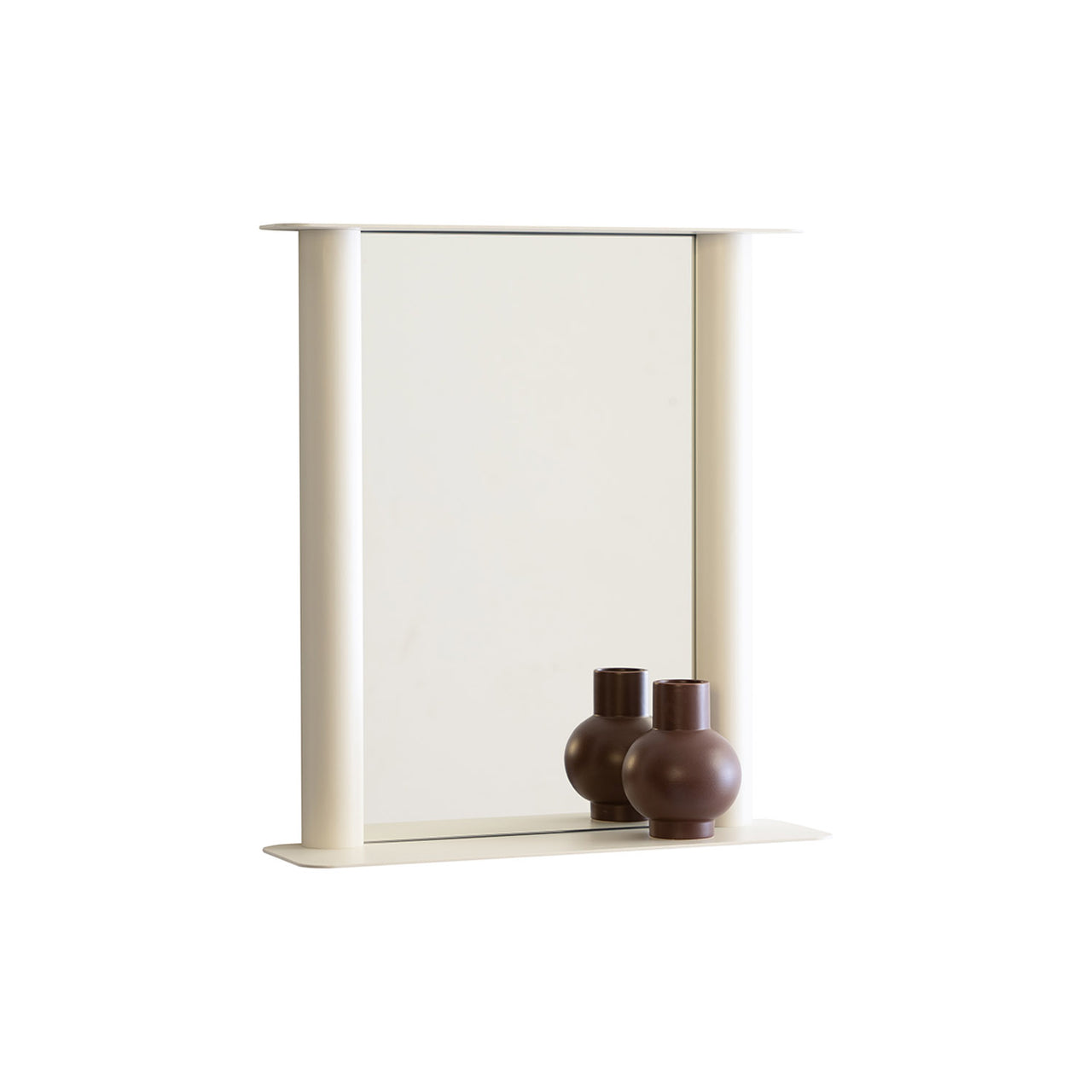 Pipeline Wall Mirror: Pearl White