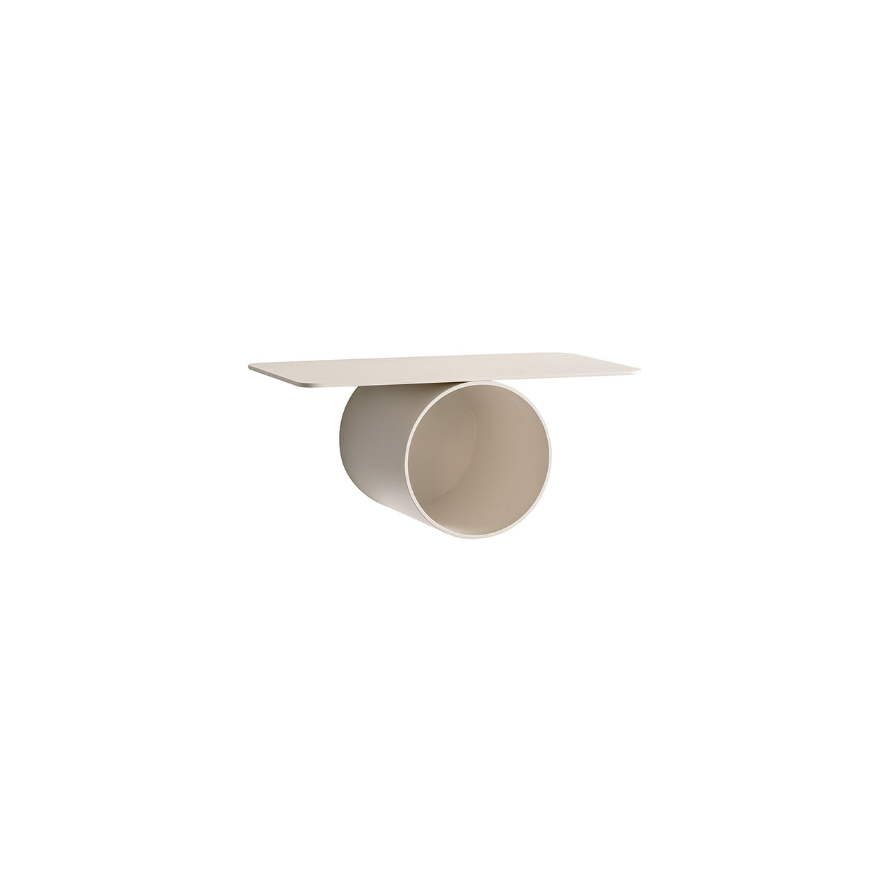 Pipeline Solo Wall Shelf: Pearl White