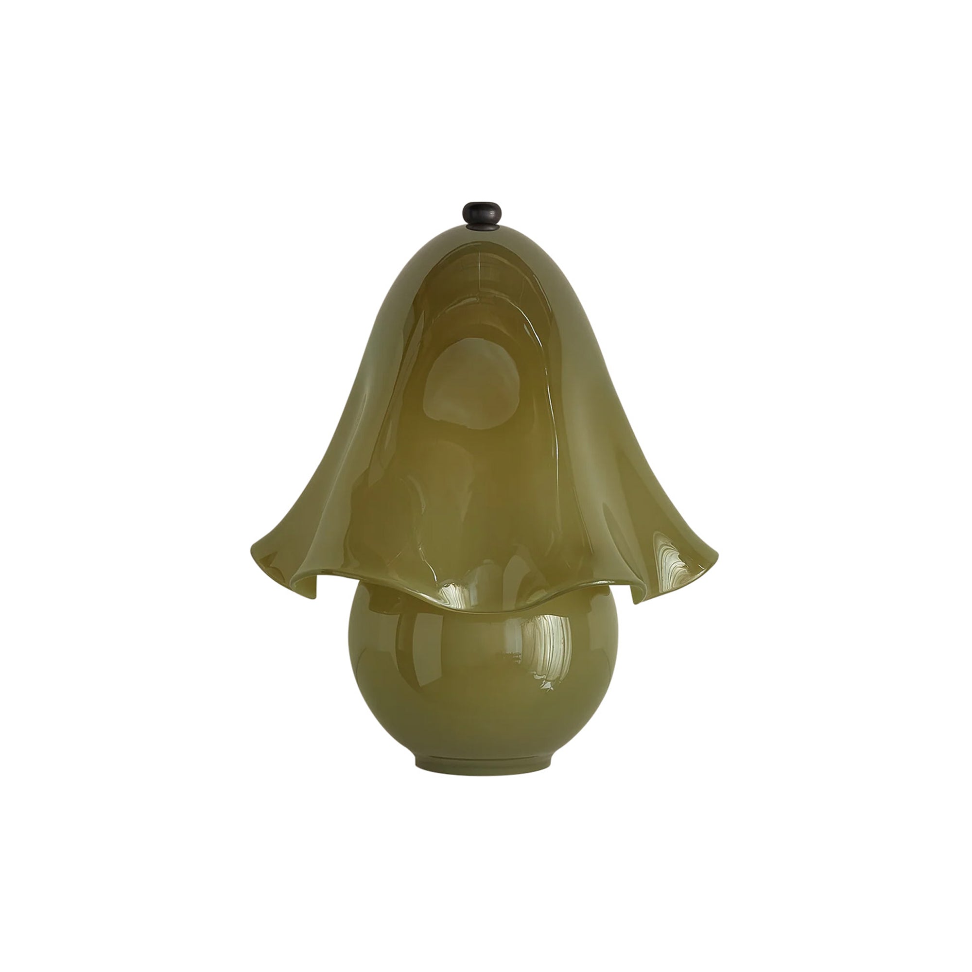 Fazzo Table Lamp: Pistachio + Pistachio + Blackened Brass