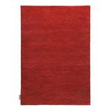 Woolsilk Plain Rectangle Rug: Large + Red