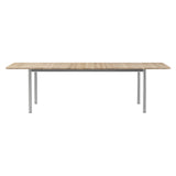 Plan Extendable Table: Light Oiled Oak + Brushed Steel