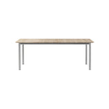 Plan Extendable Table: Light Oiled Oak + Brushed Steel