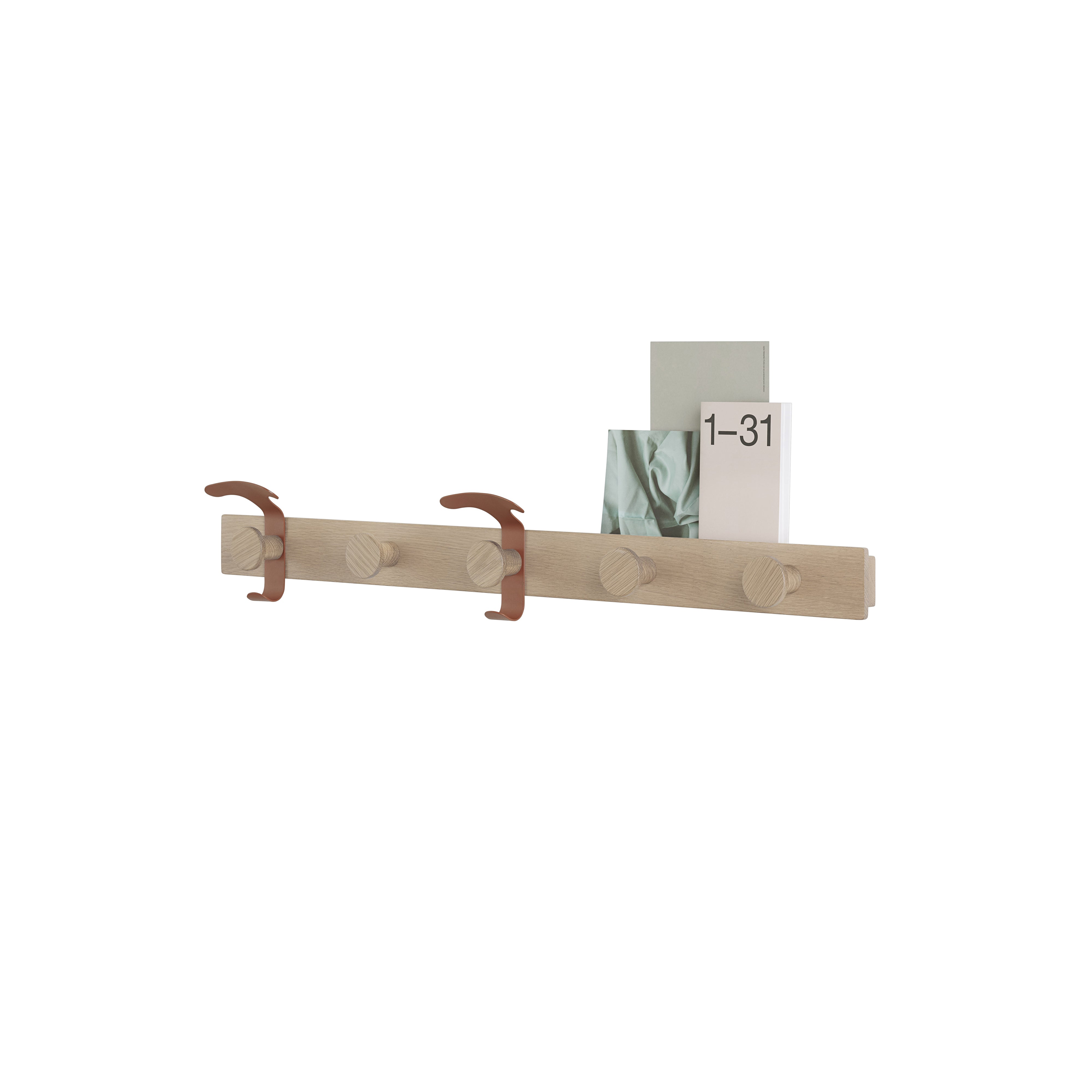 Avail Coat Rack: Oak + Copper Brown