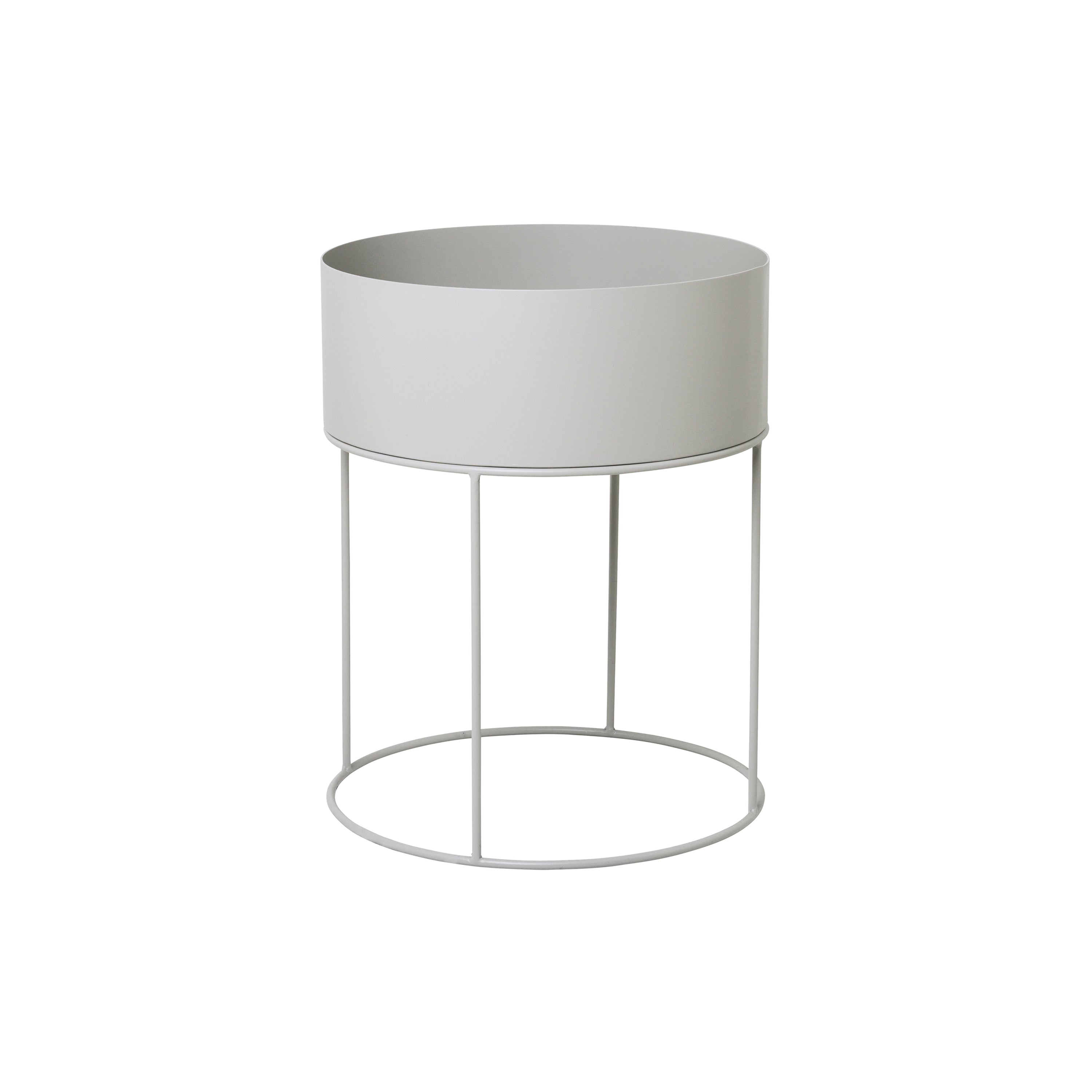 Plant Box: Round + Light Grey