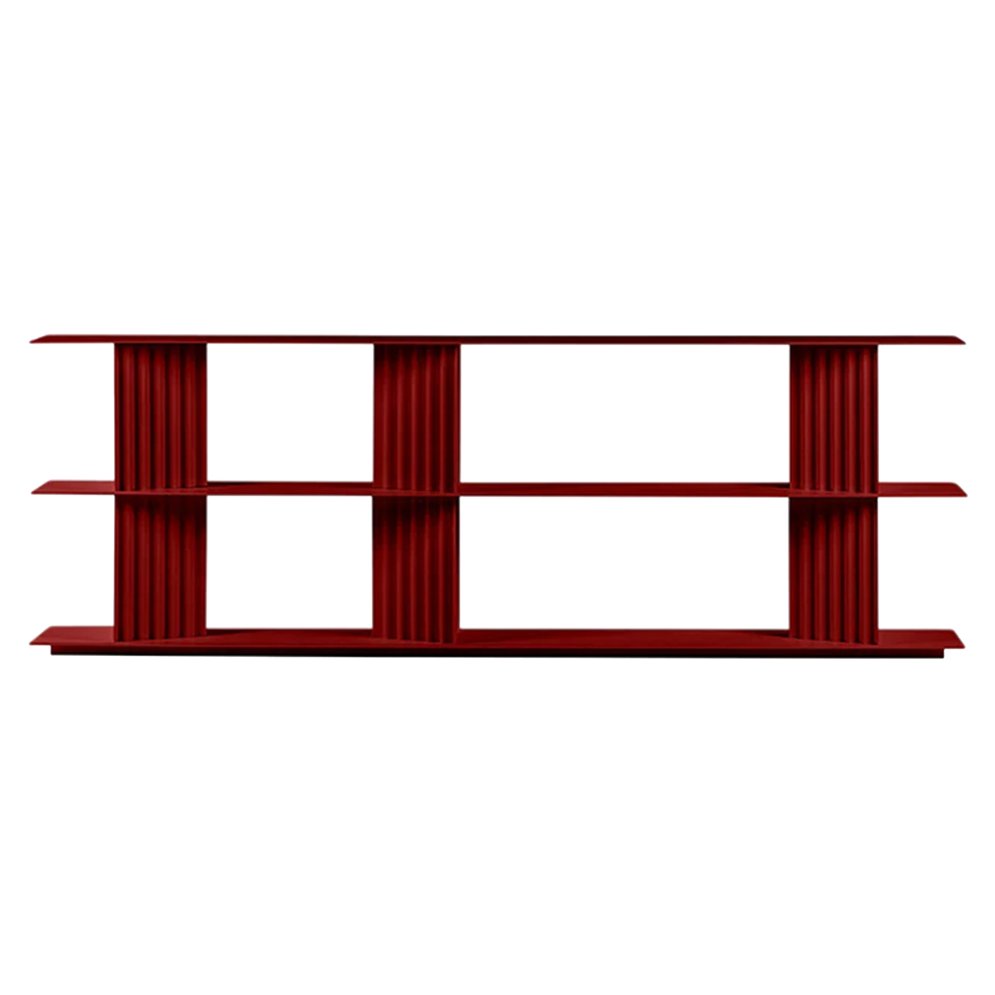 Plec Shelving: Large + Low + Bordeaux