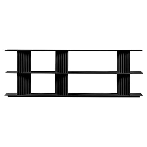 Plec Shelving: Large + Low + Jet Black