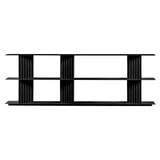 Plec Shelving: Large + Low + Jet Black