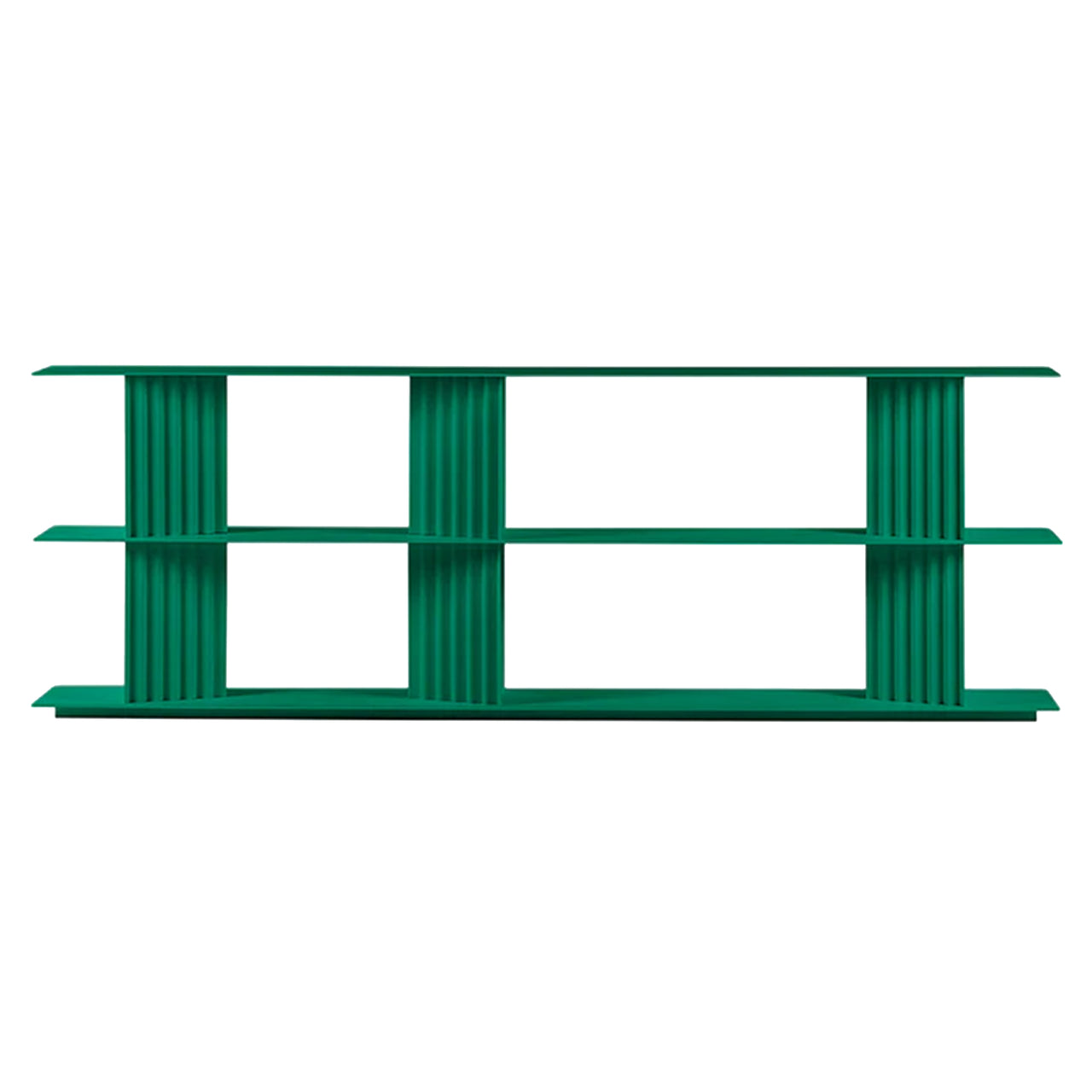 Plec Shelving: Large + Low + Emerald Green