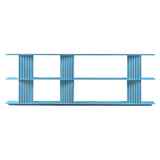 Plec Shelving: Large + Low + Cool Blue