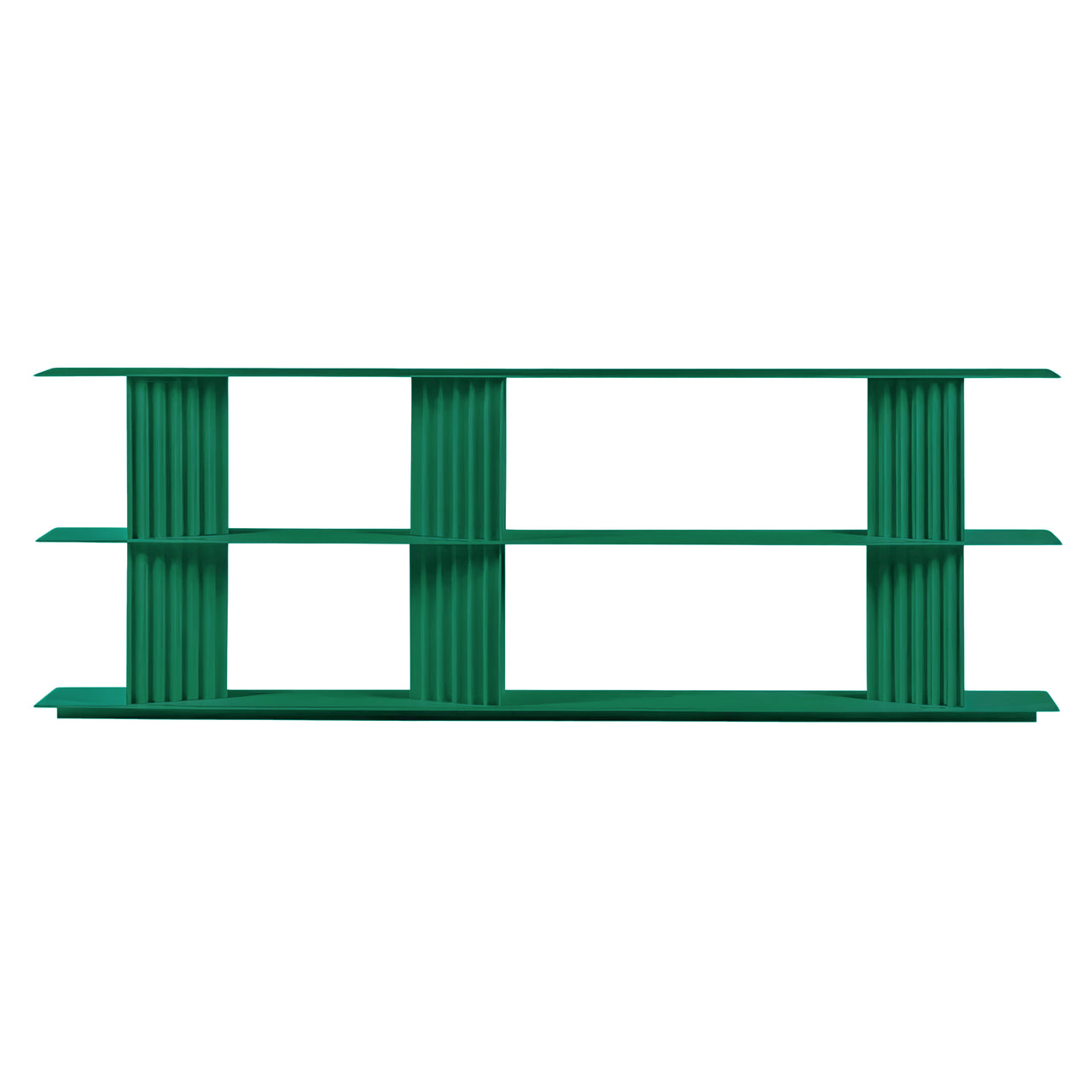 Plec Shelving: Large + Low + Emerald Green