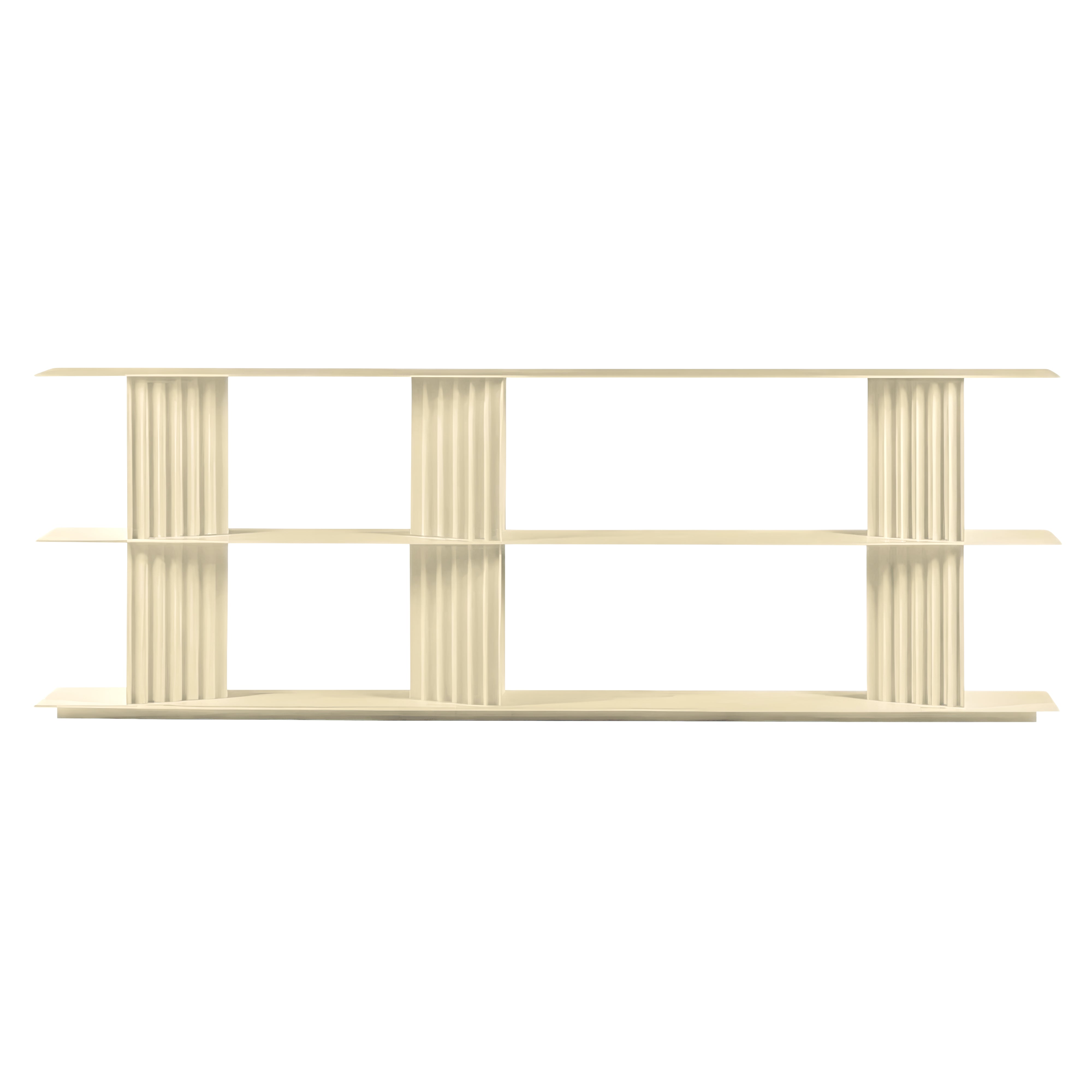 Plec Shelving: Large + Low + Light Ivory