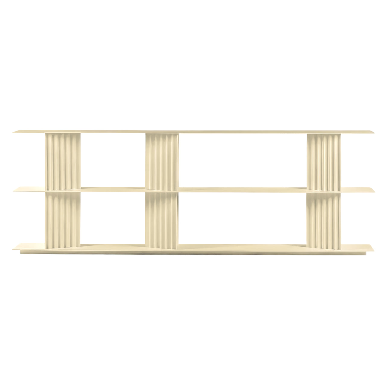Plec Shelving: Large + Low + Light Ivory