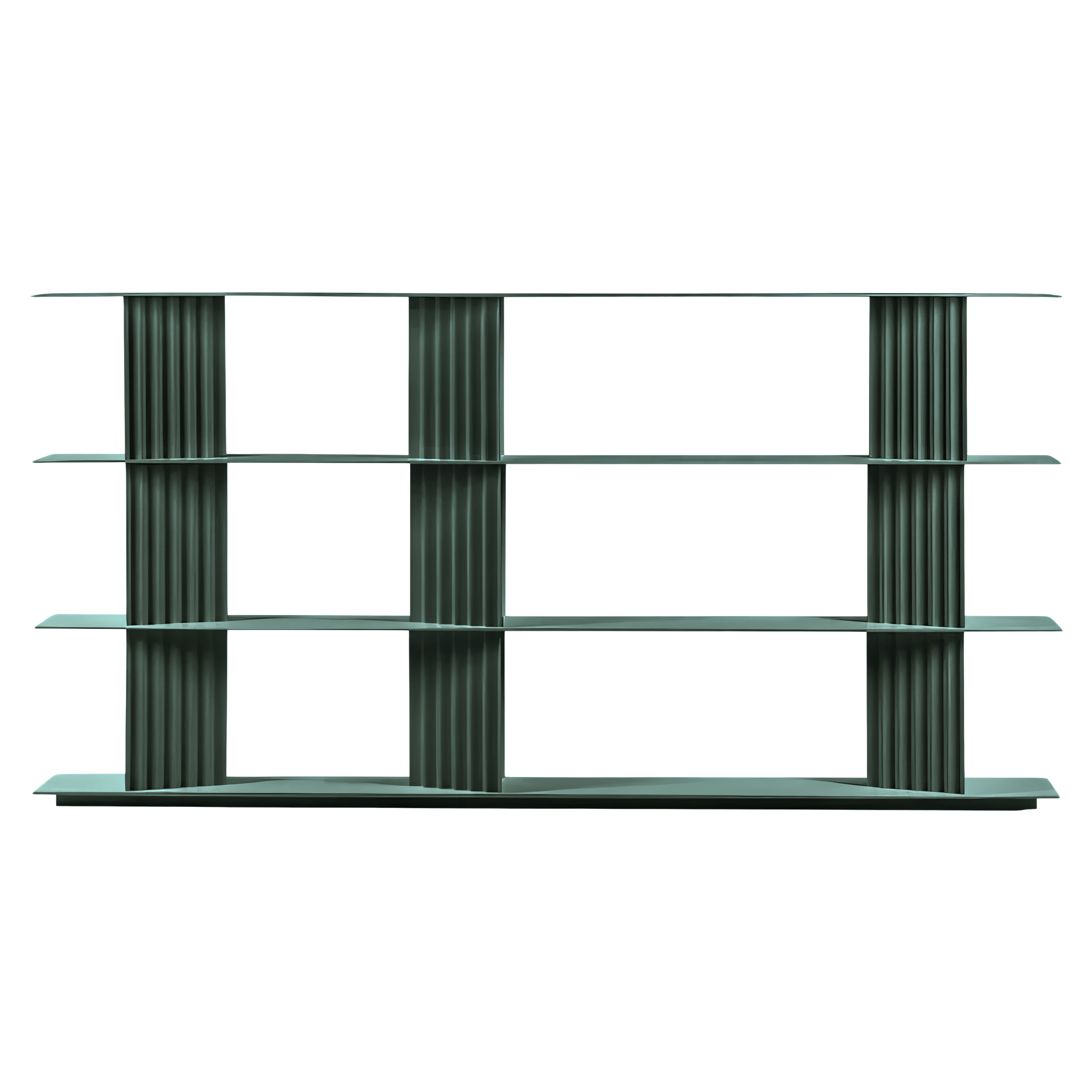 Plec Shelving: Large + Medium + Nordic Green