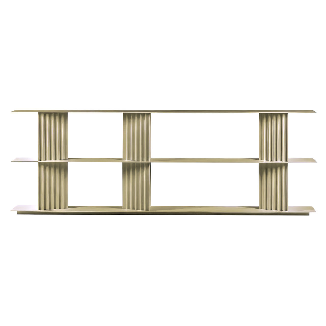 Plec Shelving: Large + Low + Silk Grey