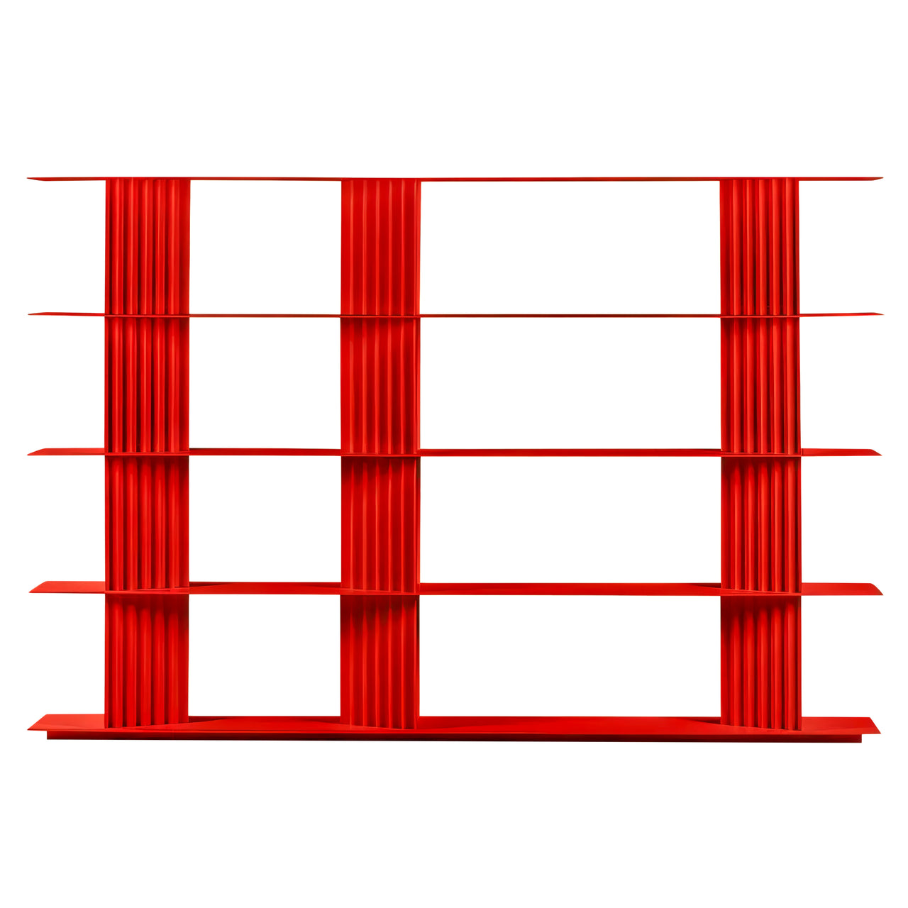 Plec Shelving: Large + Traffic Red