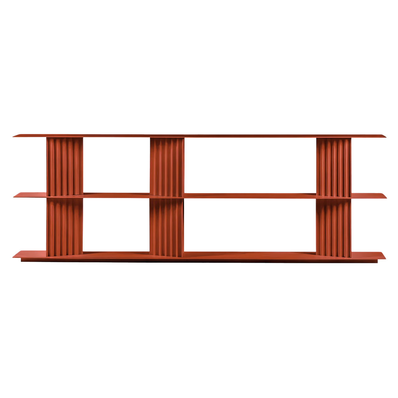 Plec Shelving: Large + Low + Terracotta