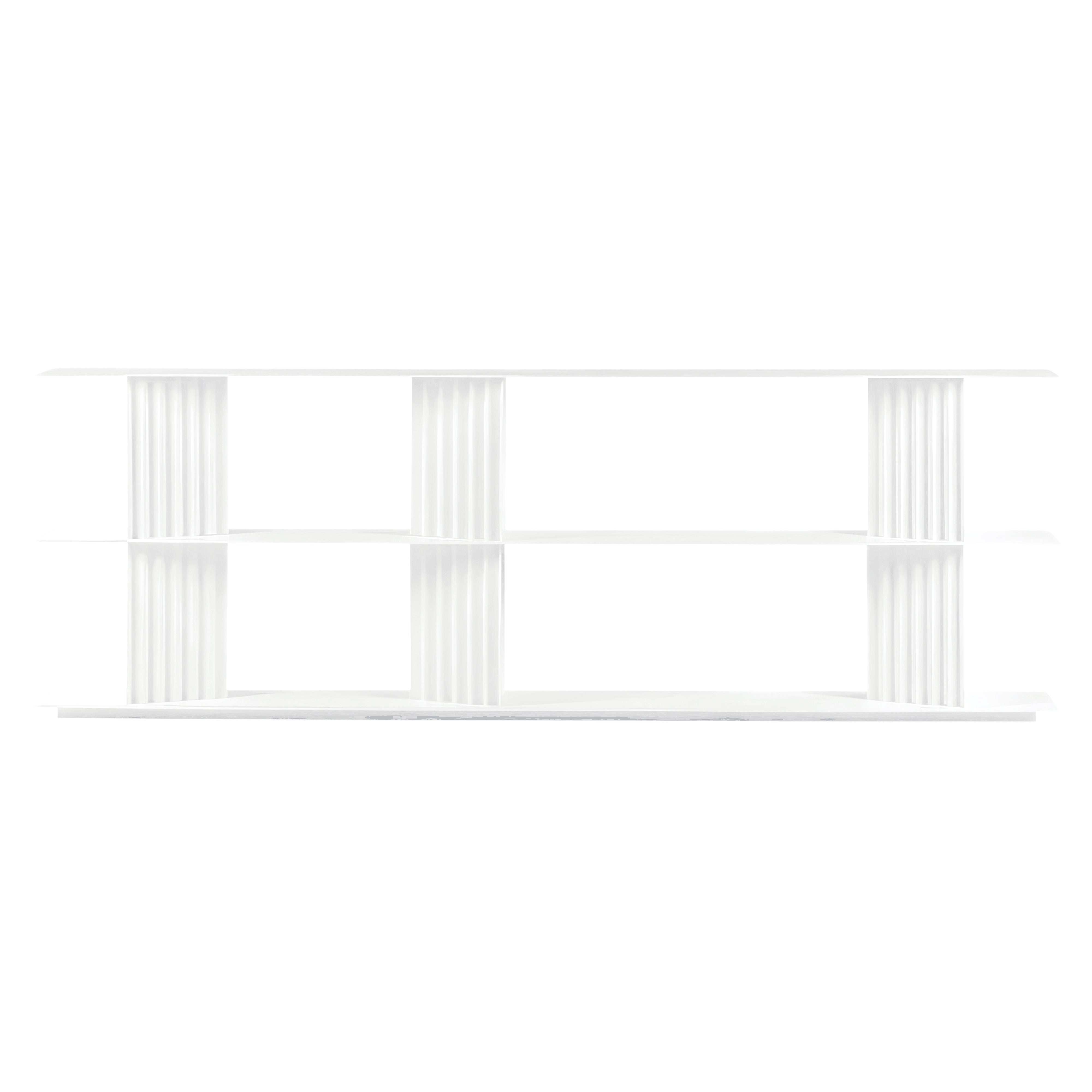 Plec Shelving: Large + Low + Traffic White