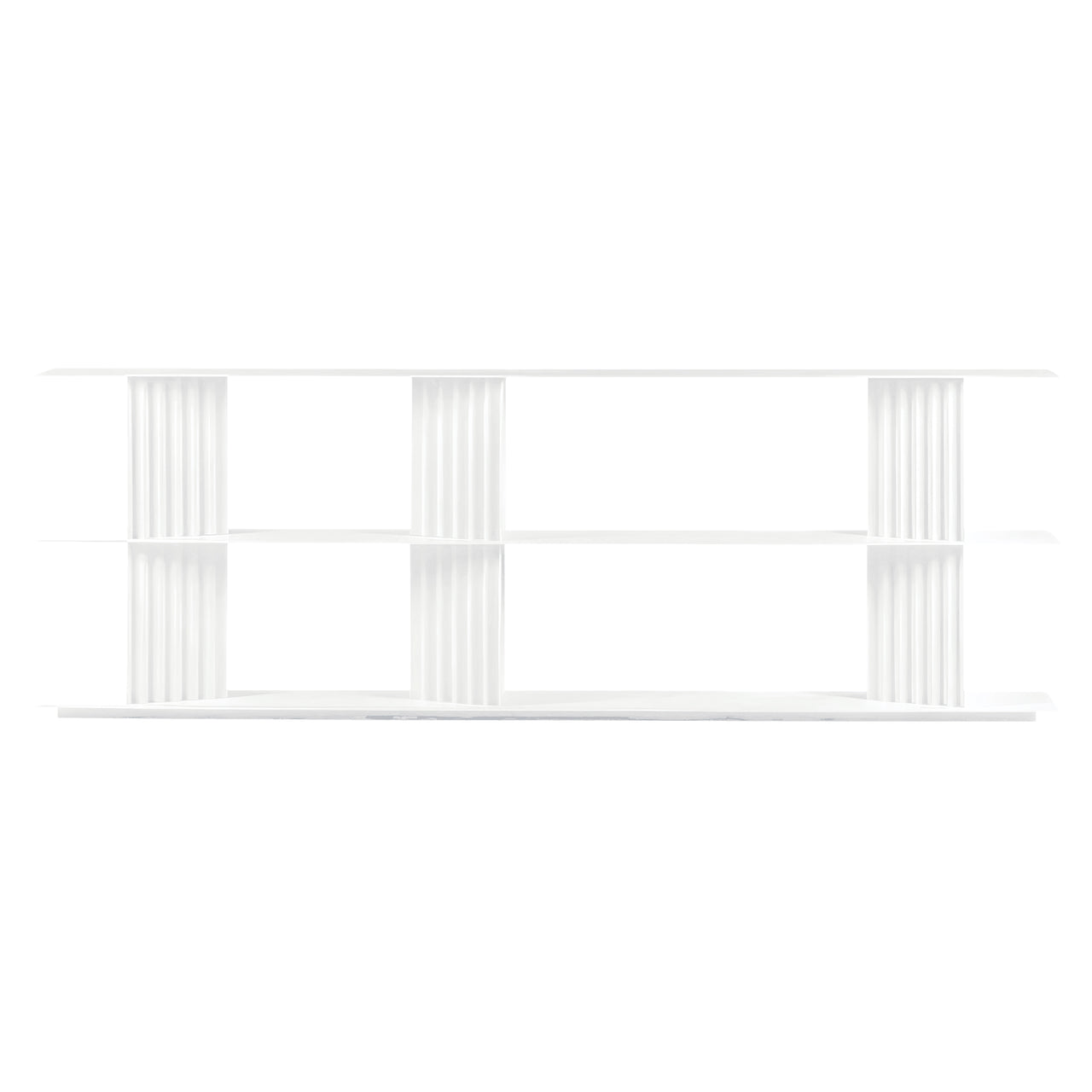Plec Shelving: Large + Low + Traffic White