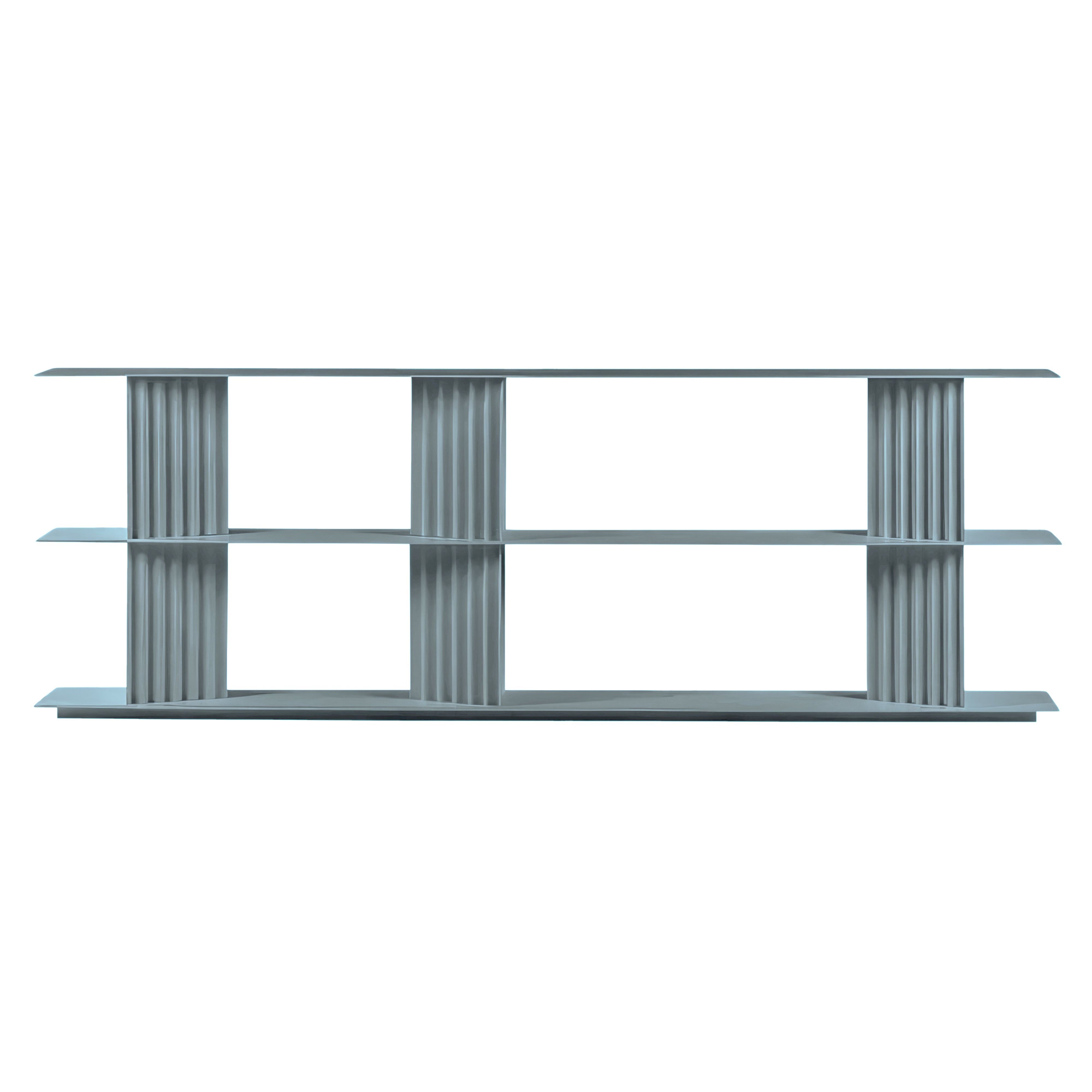 Plec Shelving: Large + Low + Window Grey