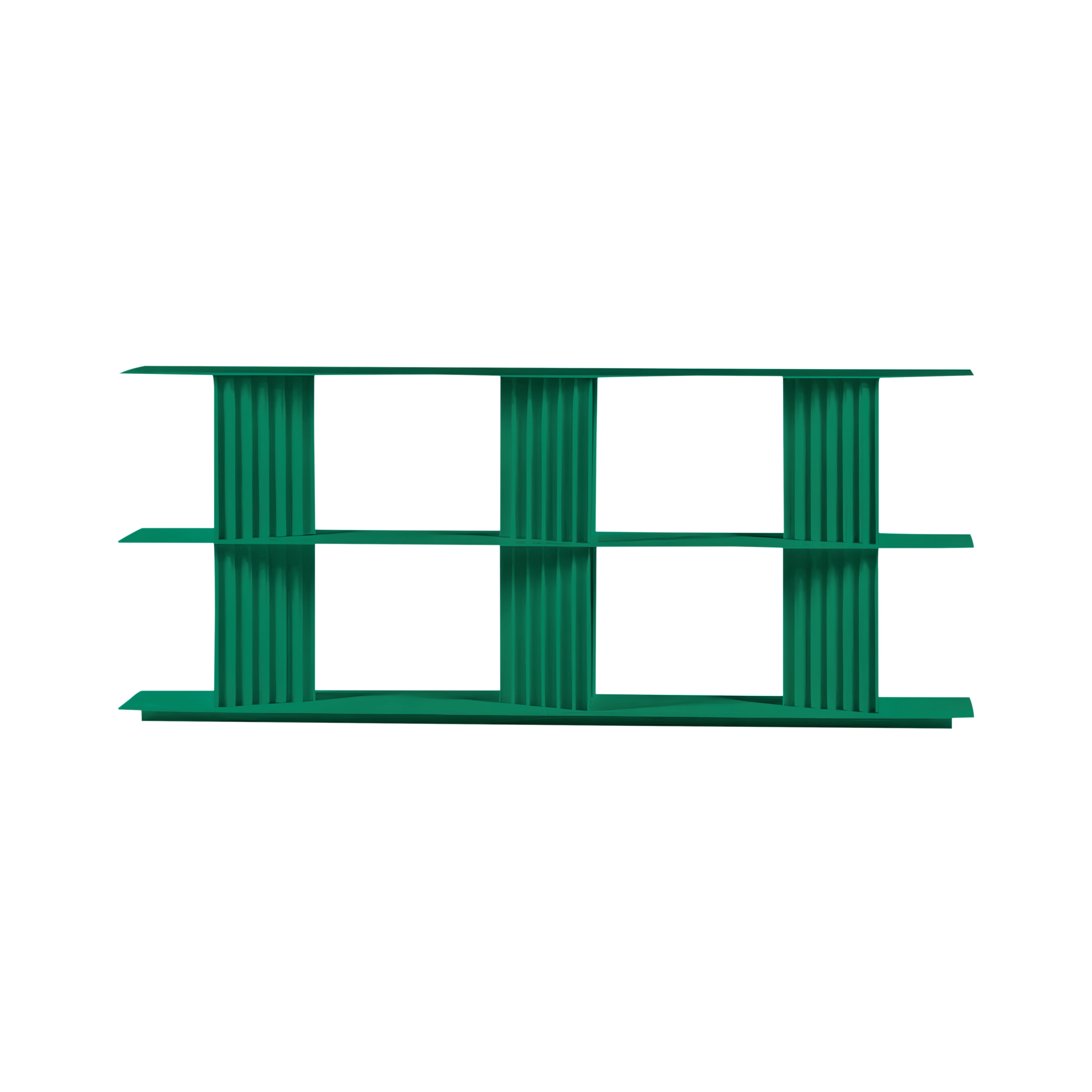 Plec Shelving: Medium + Low + Emerald Green