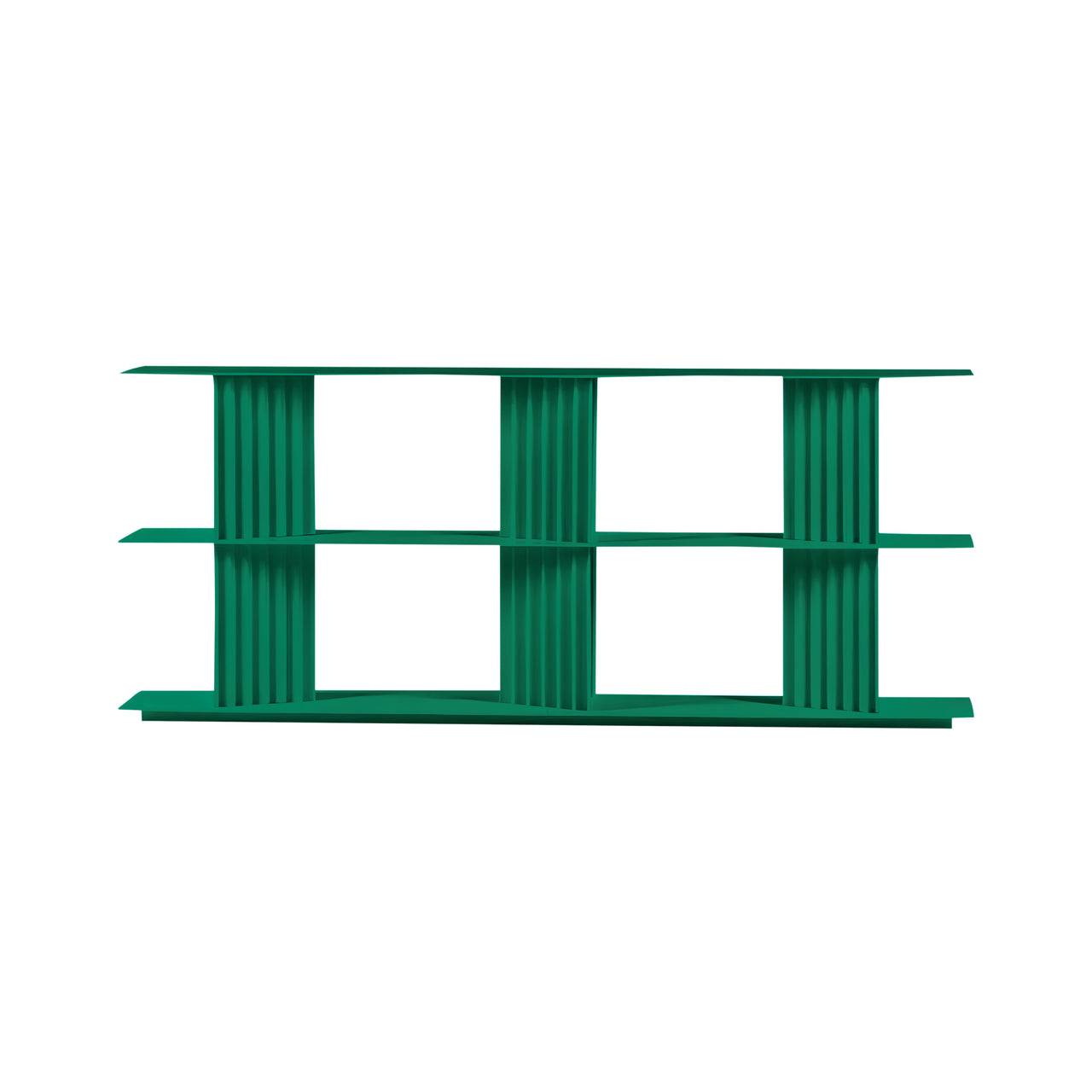 Plec Shelving: Medium + Low + Emerald Green