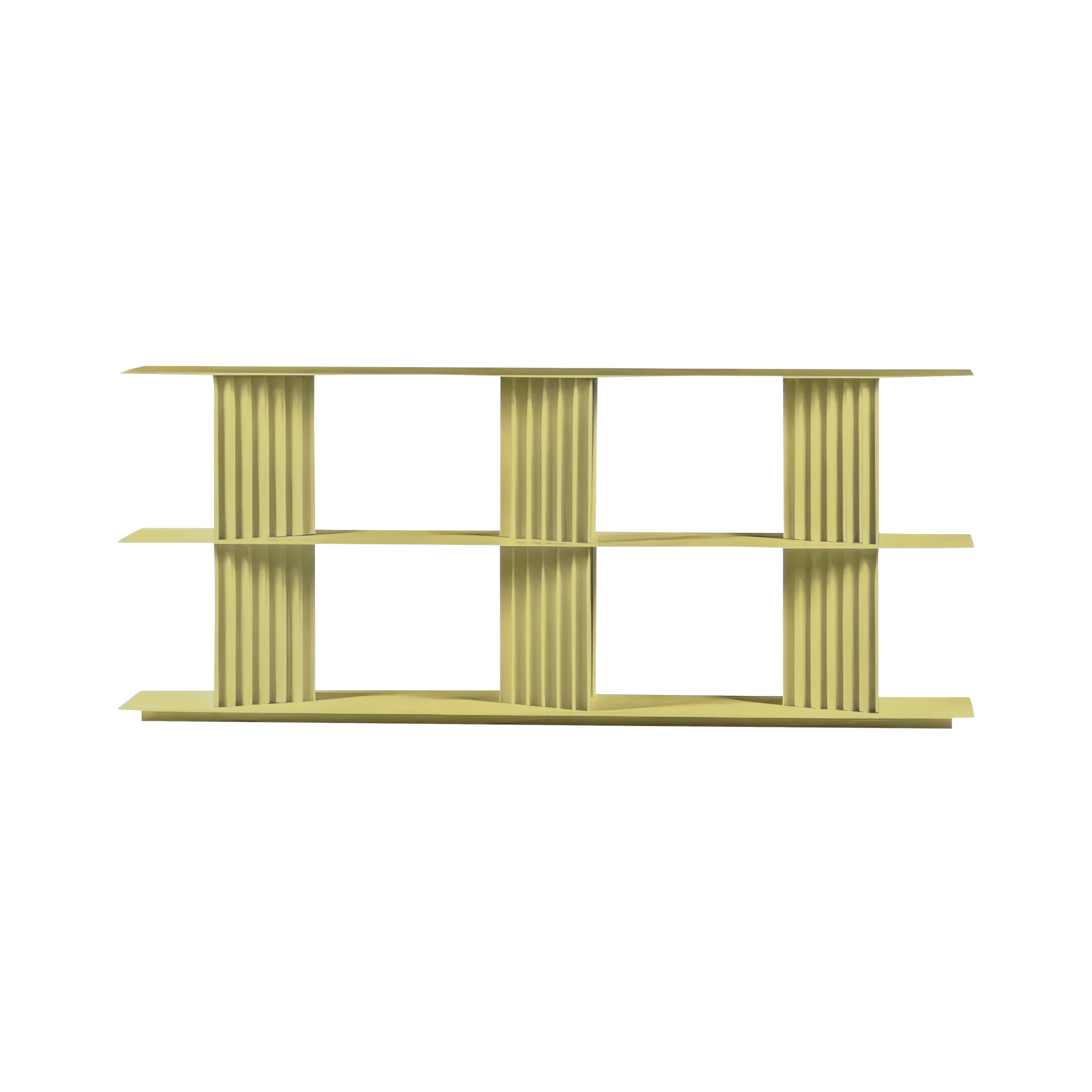 Plec Shelving: Medium + Low + Green Beige