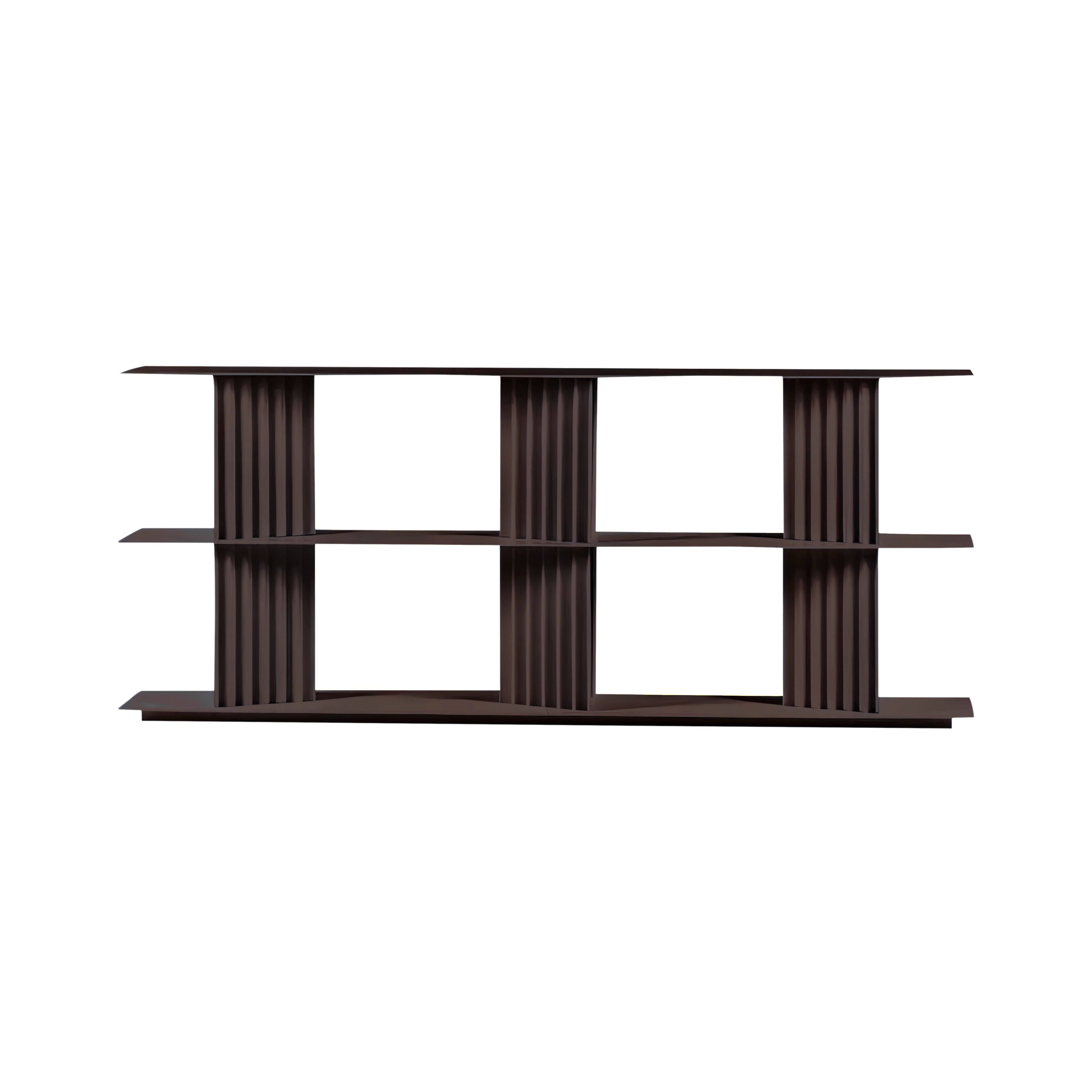 Plec Shelving: Medium + Low + Grey Brown