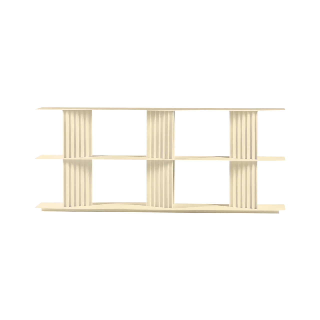 Plec Shelving: Medium + Low + Light Ivory