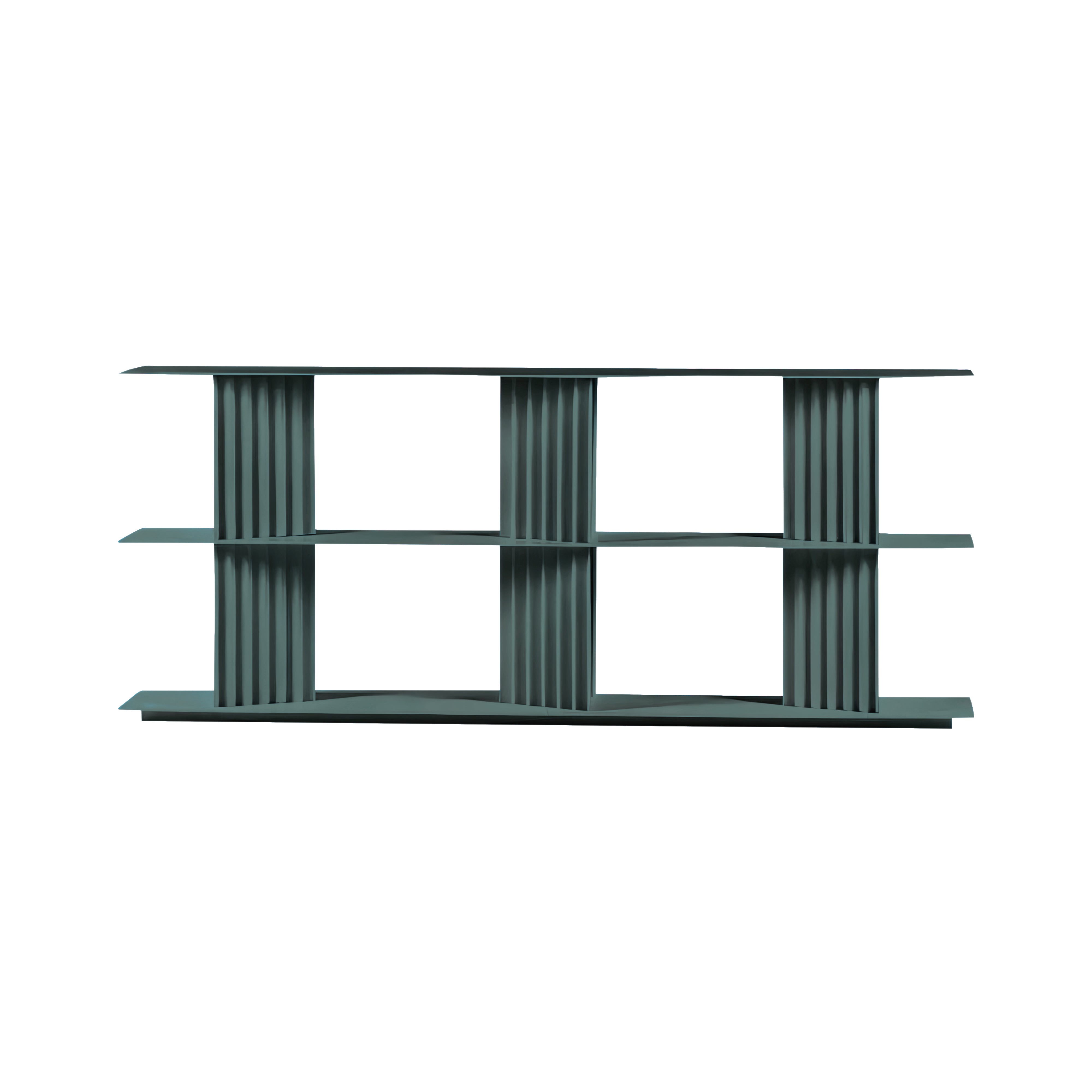 Plec Shelving: Medium + Low + Nordic Green