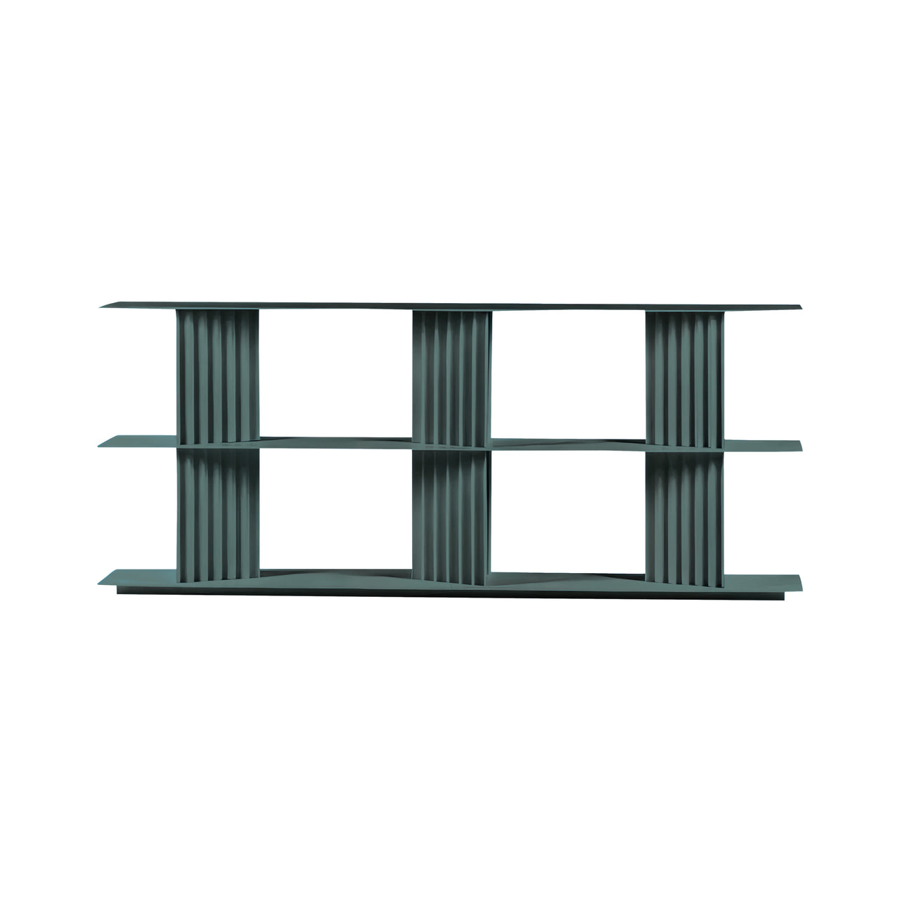 Plec Shelving: Medium + Low + Nordic Green
