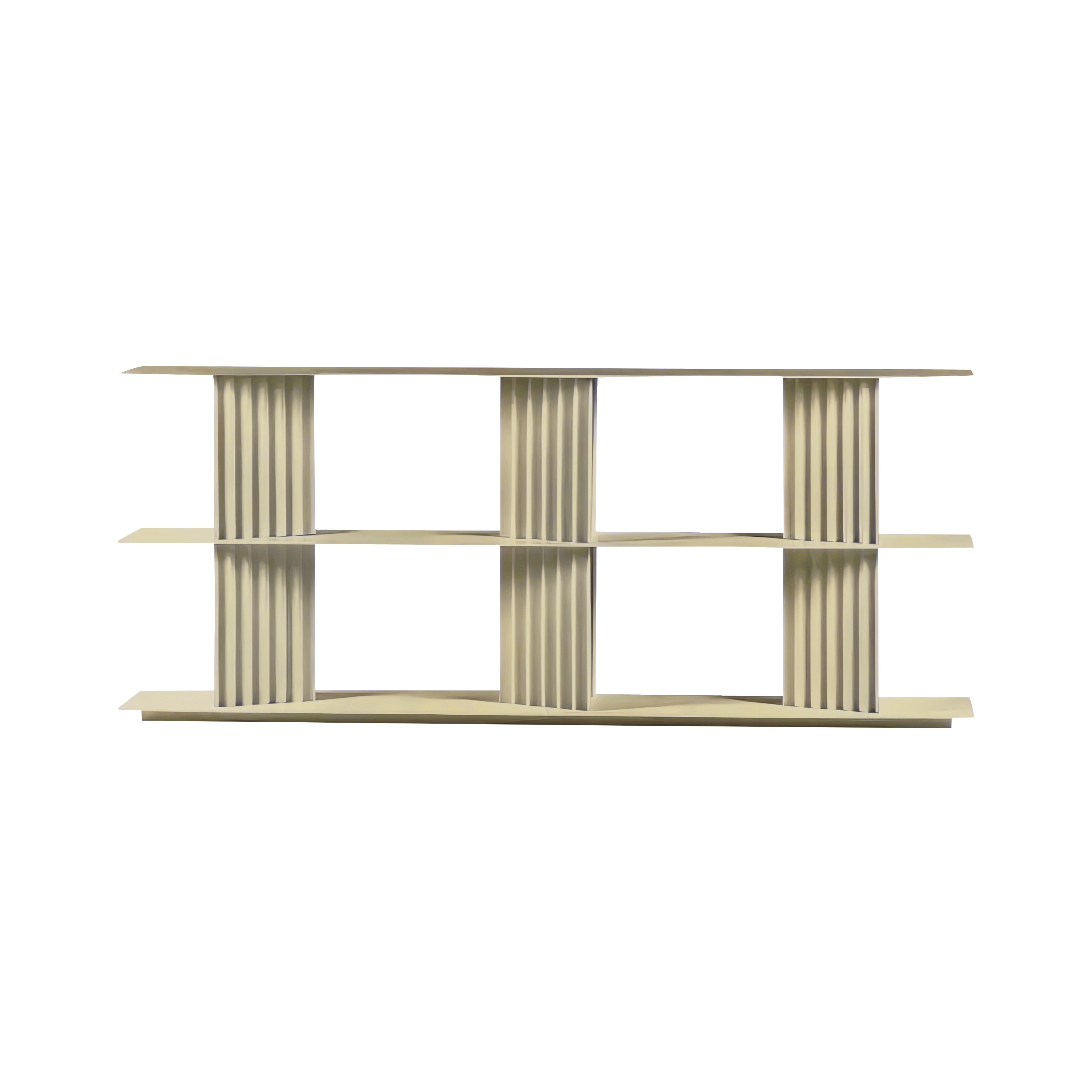 Plec Shelving: Medium + Low + Silk Grey
