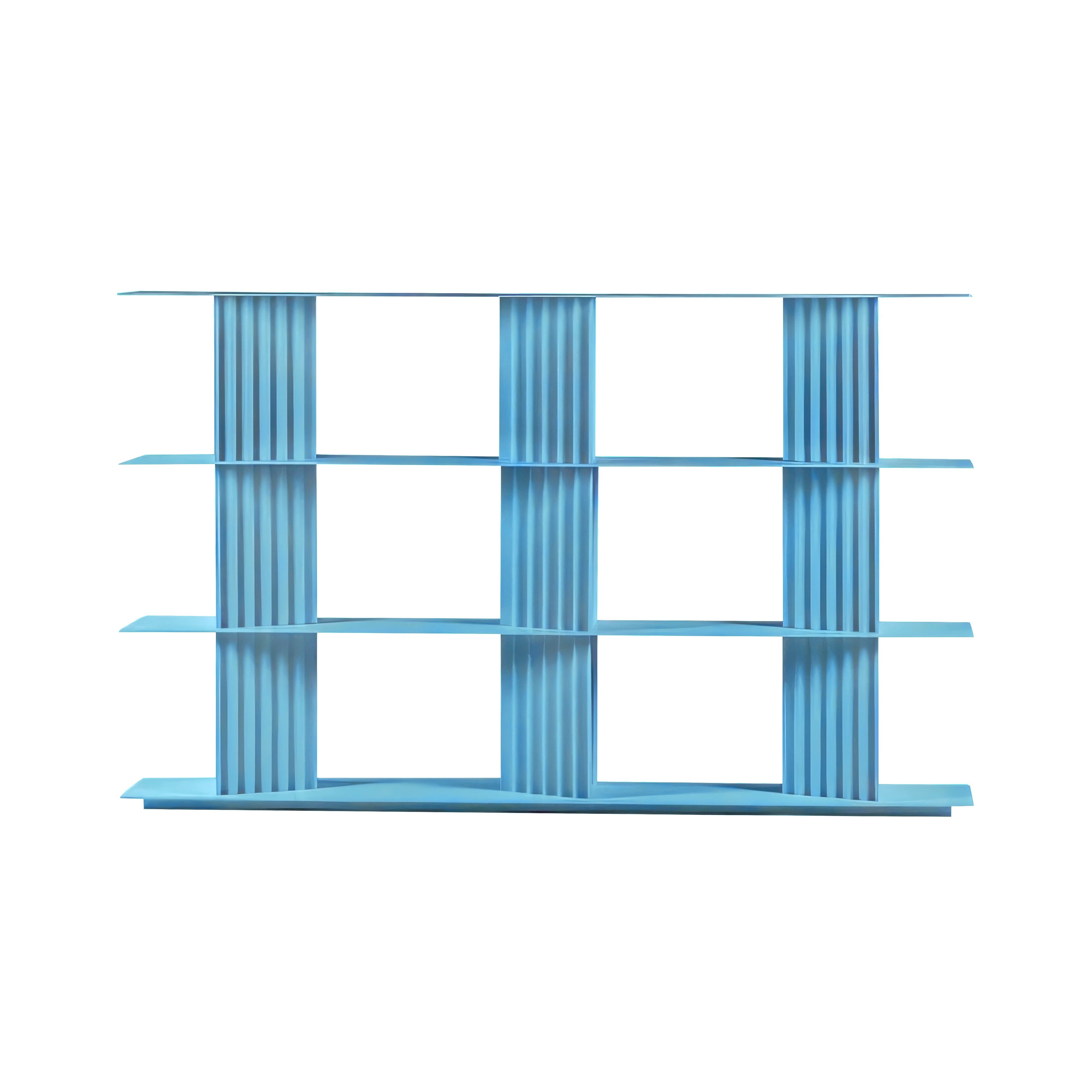 Plec Shelving: Medium + Medium + Cool Blue