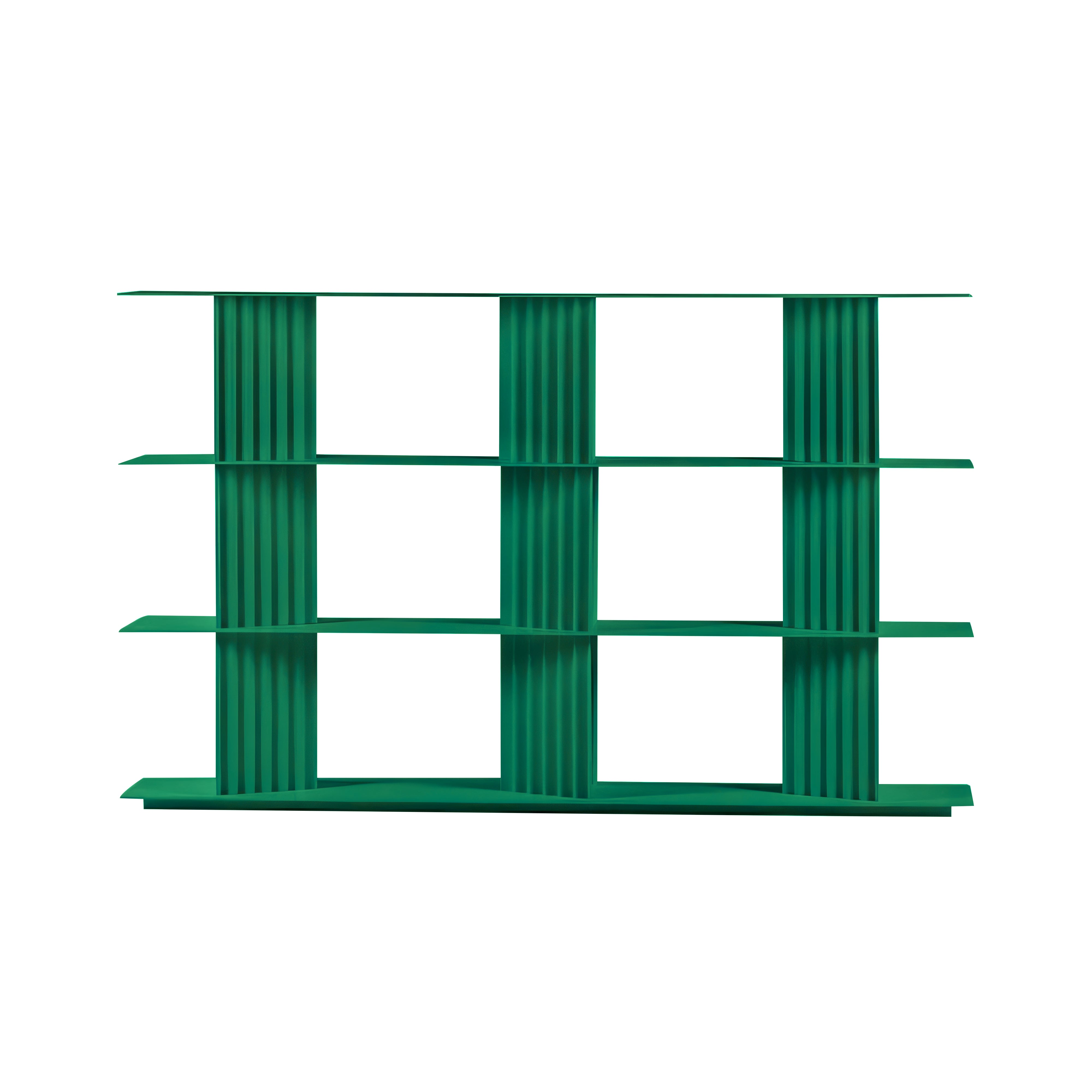 Plec Shelving: Medium + Medium + Emerald Green