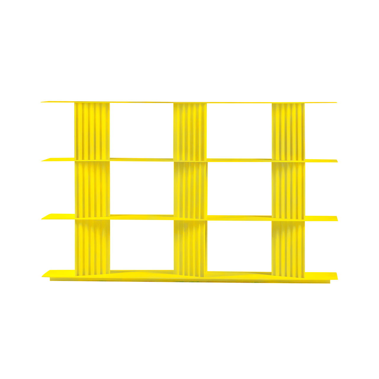 Plec Shelving: Medium + Medium + Sulfur Yellow