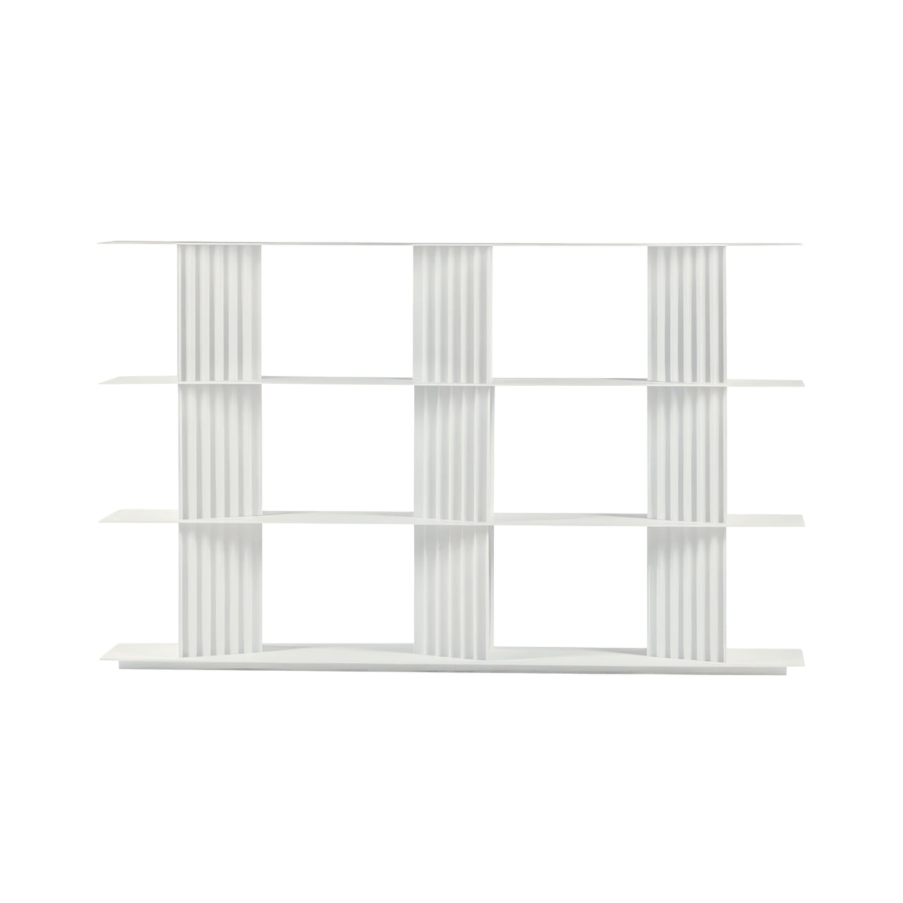 Plec Shelving: Medium + Medium + Traffic White