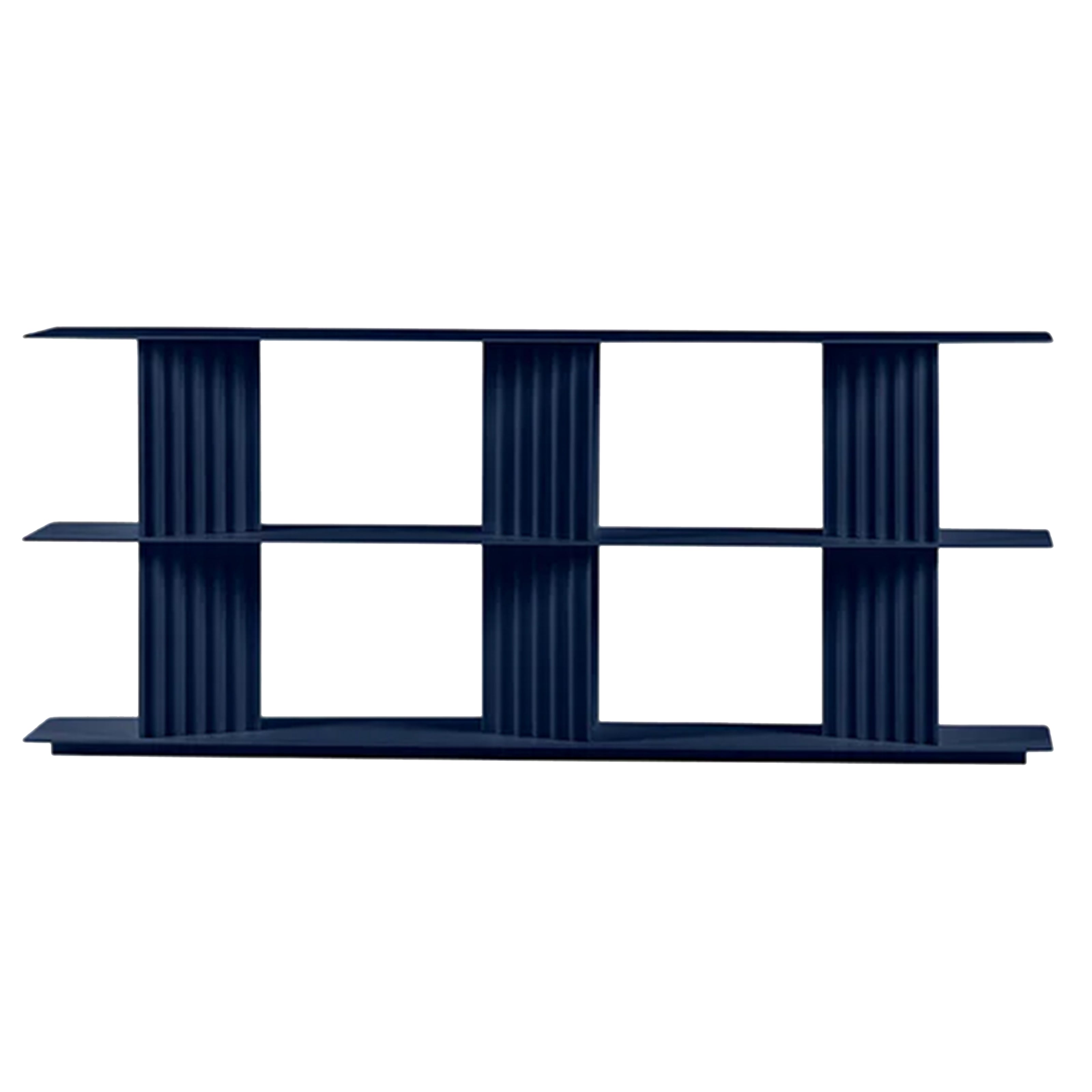 Plec Shelving: Medium + Low + Steel Blue