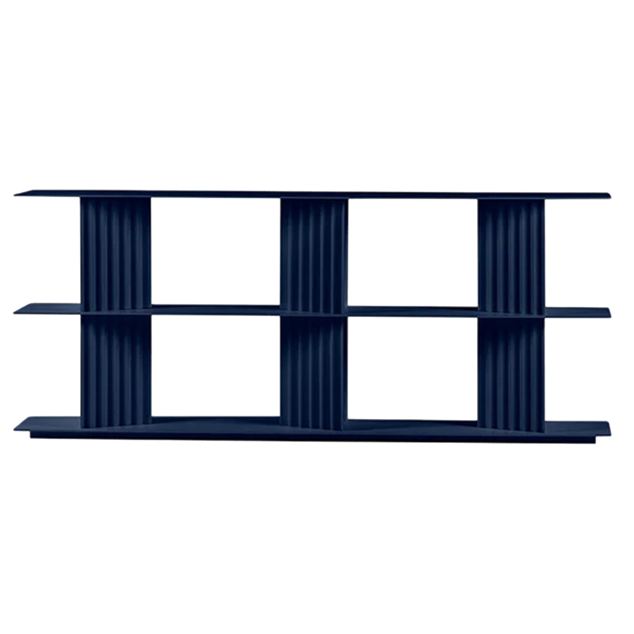 Plec Shelving: Medium + Low + Steel Blue