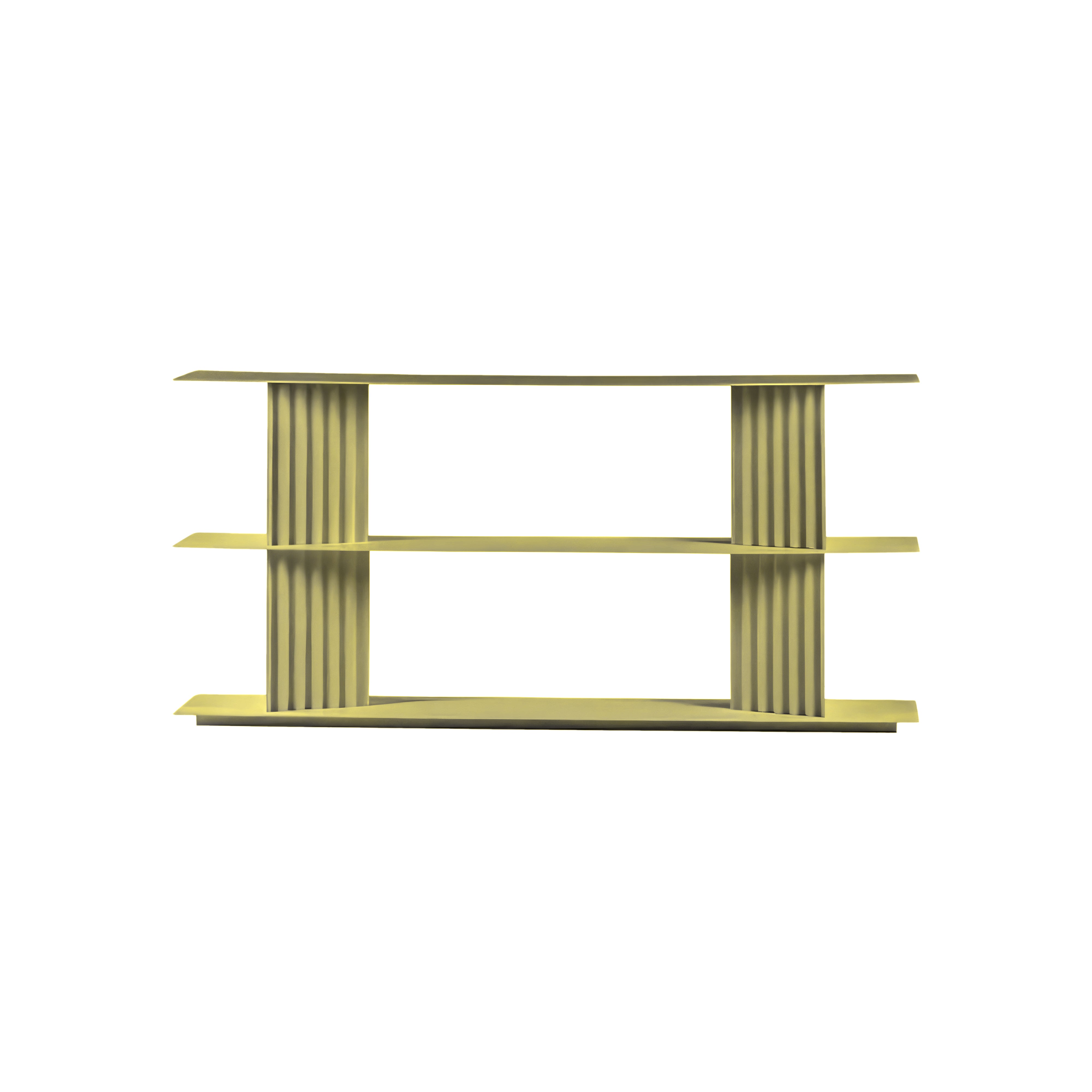 Plec Shelving: Small + Low + Green Beige