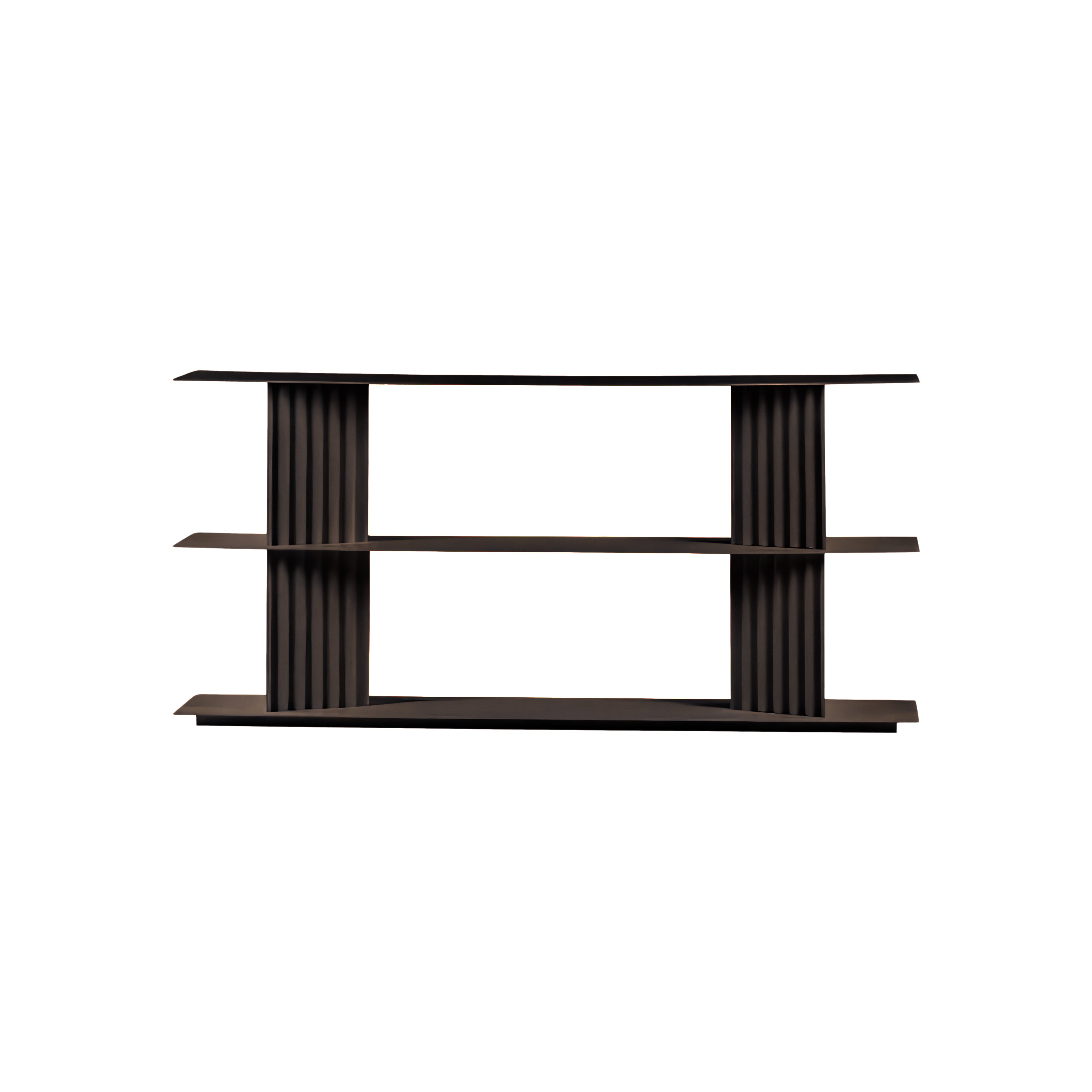 Plec Shelving: Small + Low + Grey Brown