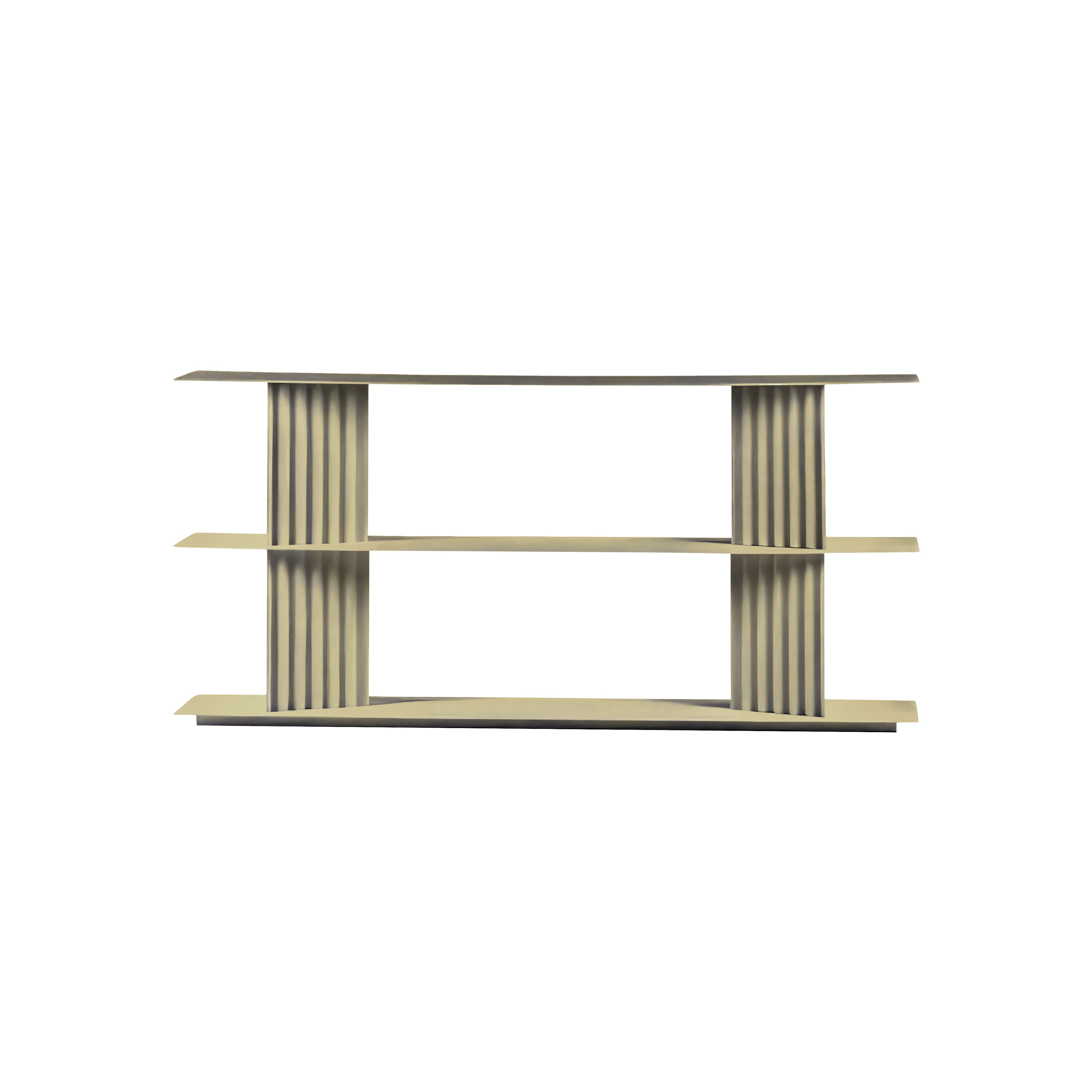 Plec Shelving: Small + Low + Silk Grey