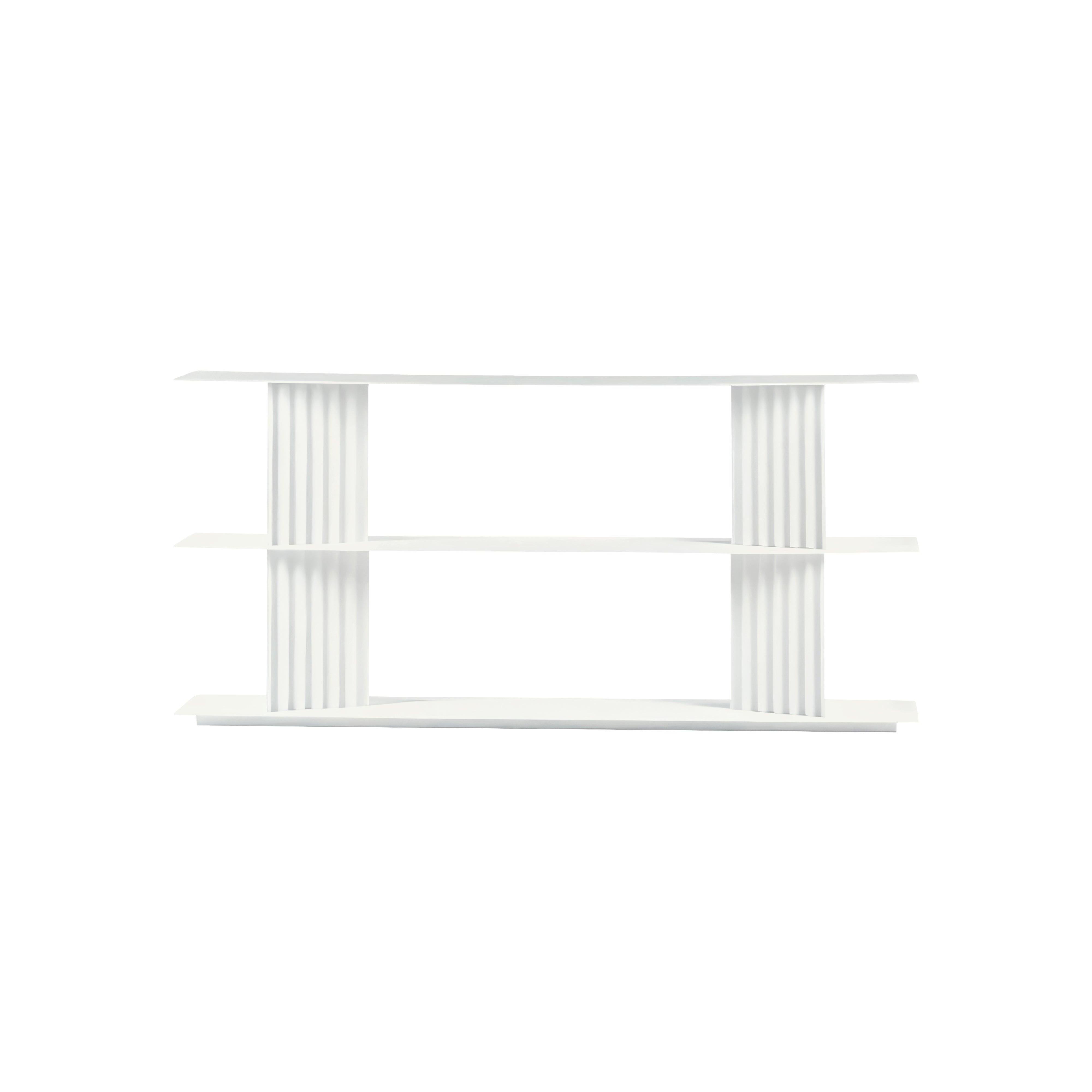 Plec Shelving: Small + Low + Traffic White