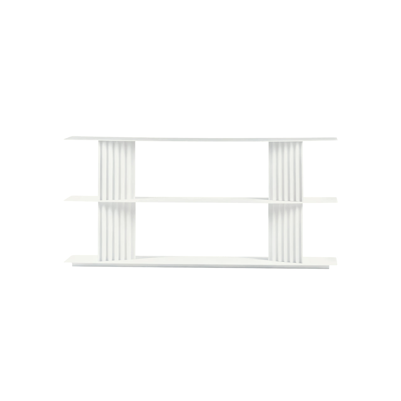 Plec Shelving: Small + Low + Traffic White