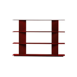 Plec Shelving: Small + Low + Bordeaux
