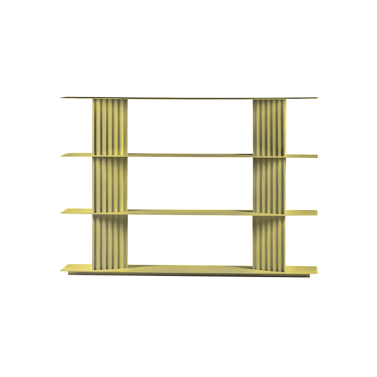 Plec Shelving: Small + Low + Green Beige