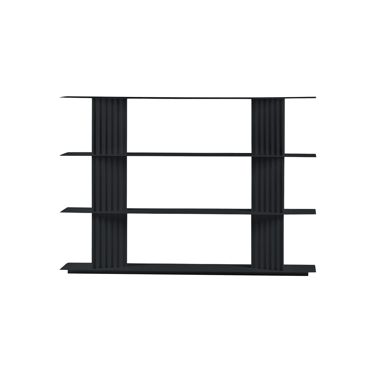 Plec Shelving: Small + Low + Jet Black