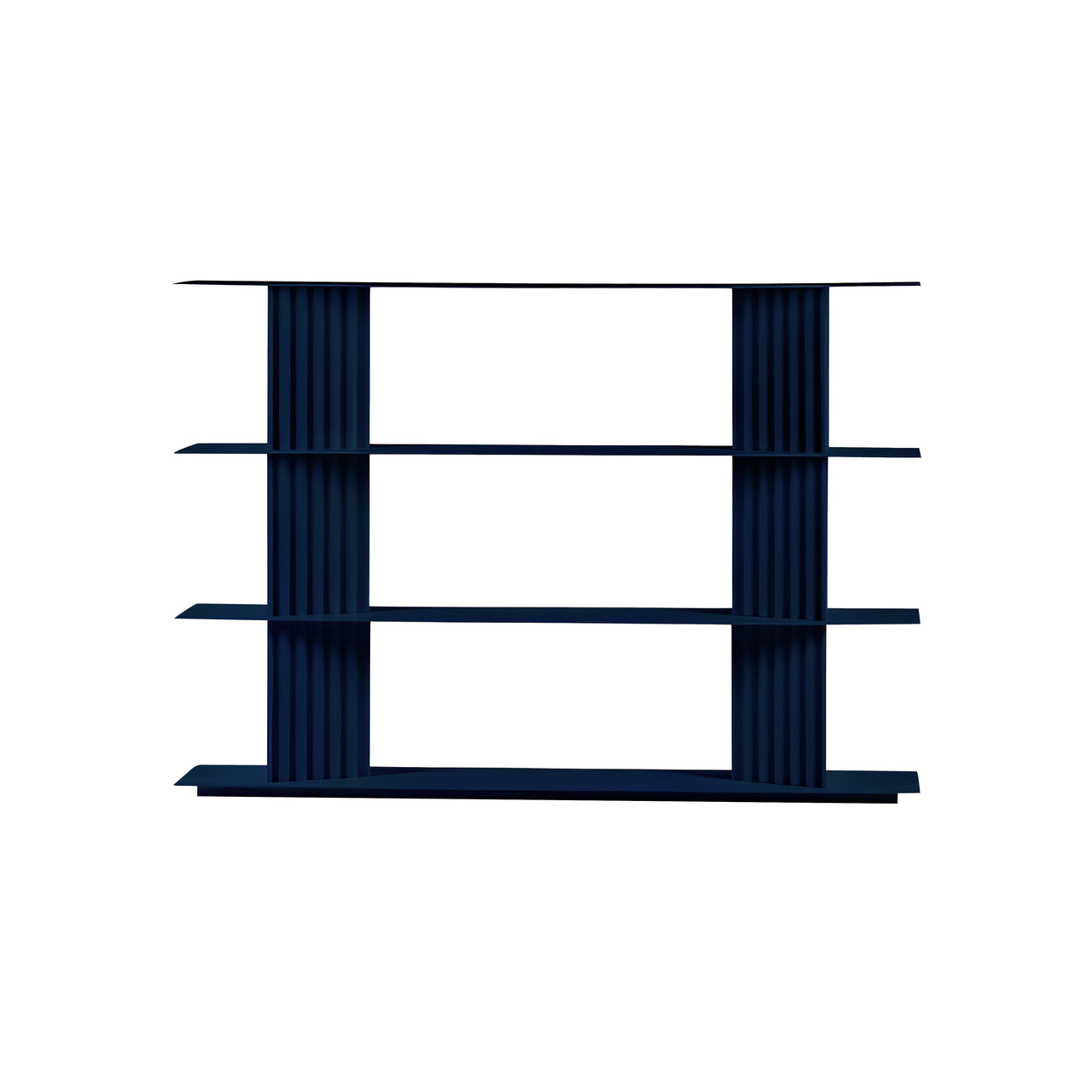 Plec Shelving: Small + Low + Steel Blue